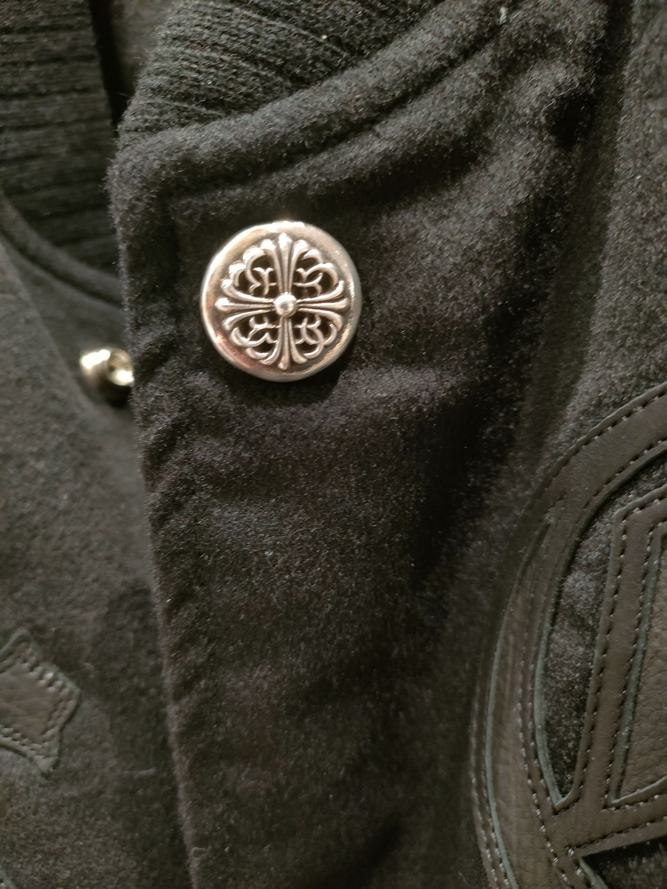 Chrome Hearts Chrome Hearts Full Cross Leather Sleeve Varsity Jacket Size US XL / EU 56 / 4 - 9 Thumbnail
