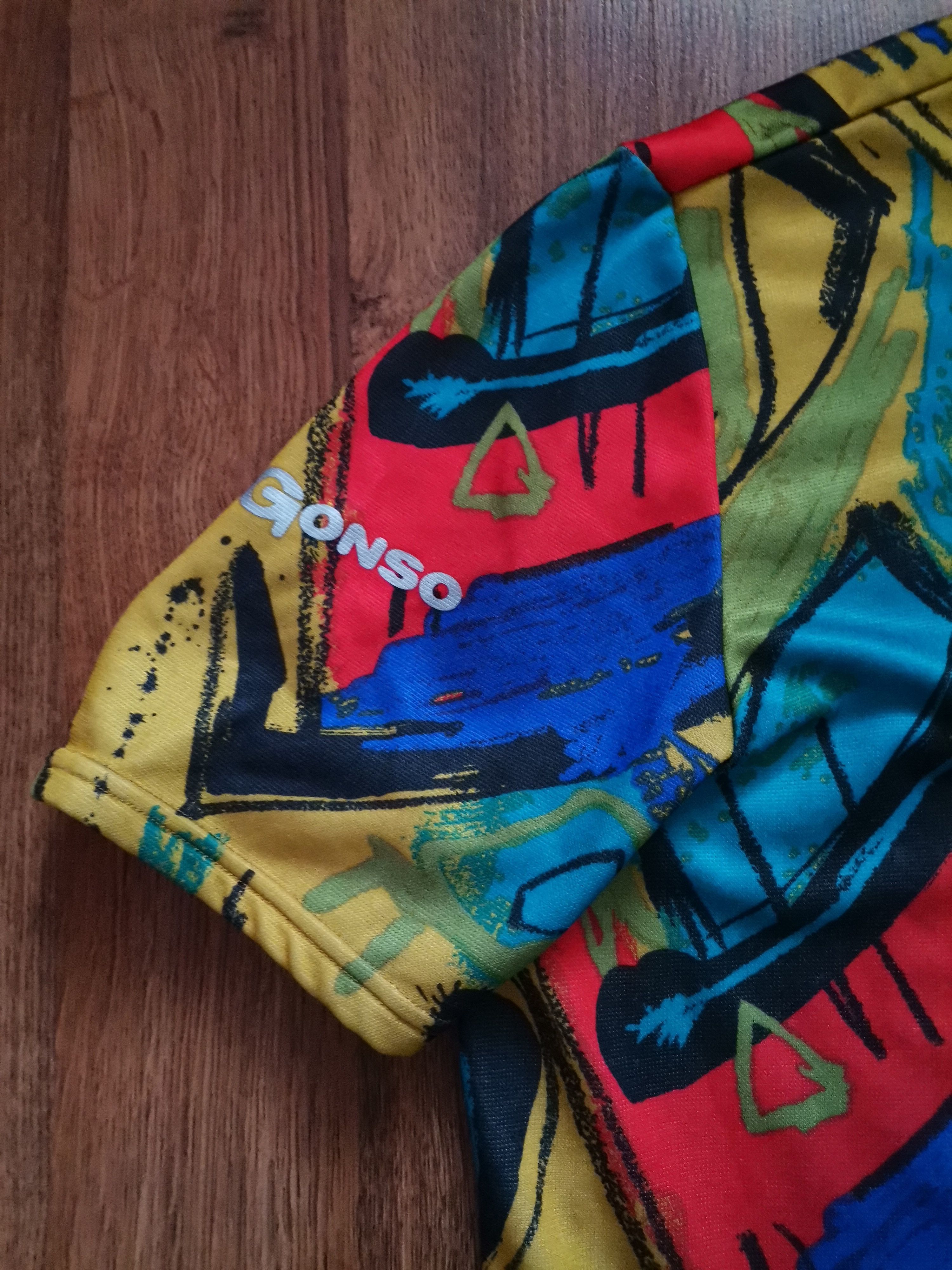 Vintage Vintage Gonso Abstract Cycling Jersey Size US XL / EU 56 / 4 - 2 Thumbnail