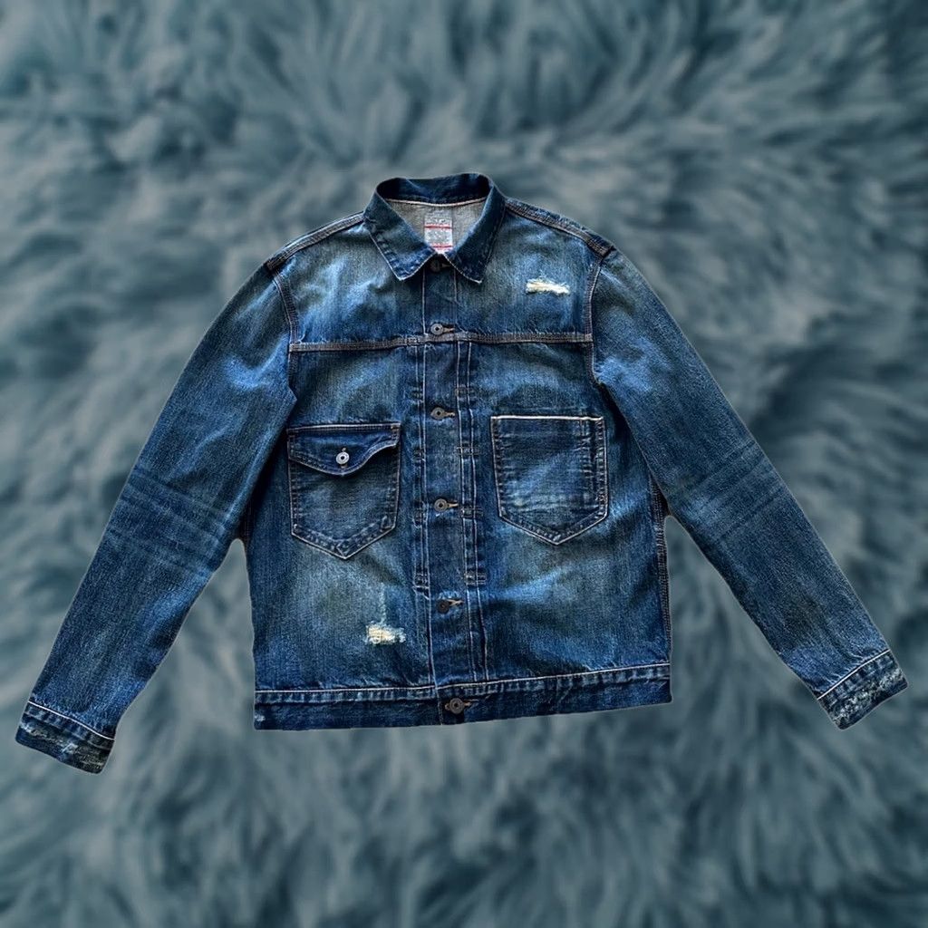 Cult Of Individuality Cult of Individuality Jacket Denim Blue Washed Mens XL Regular Size Size US XL / EU 56 / 4 - 1 Thumbnail