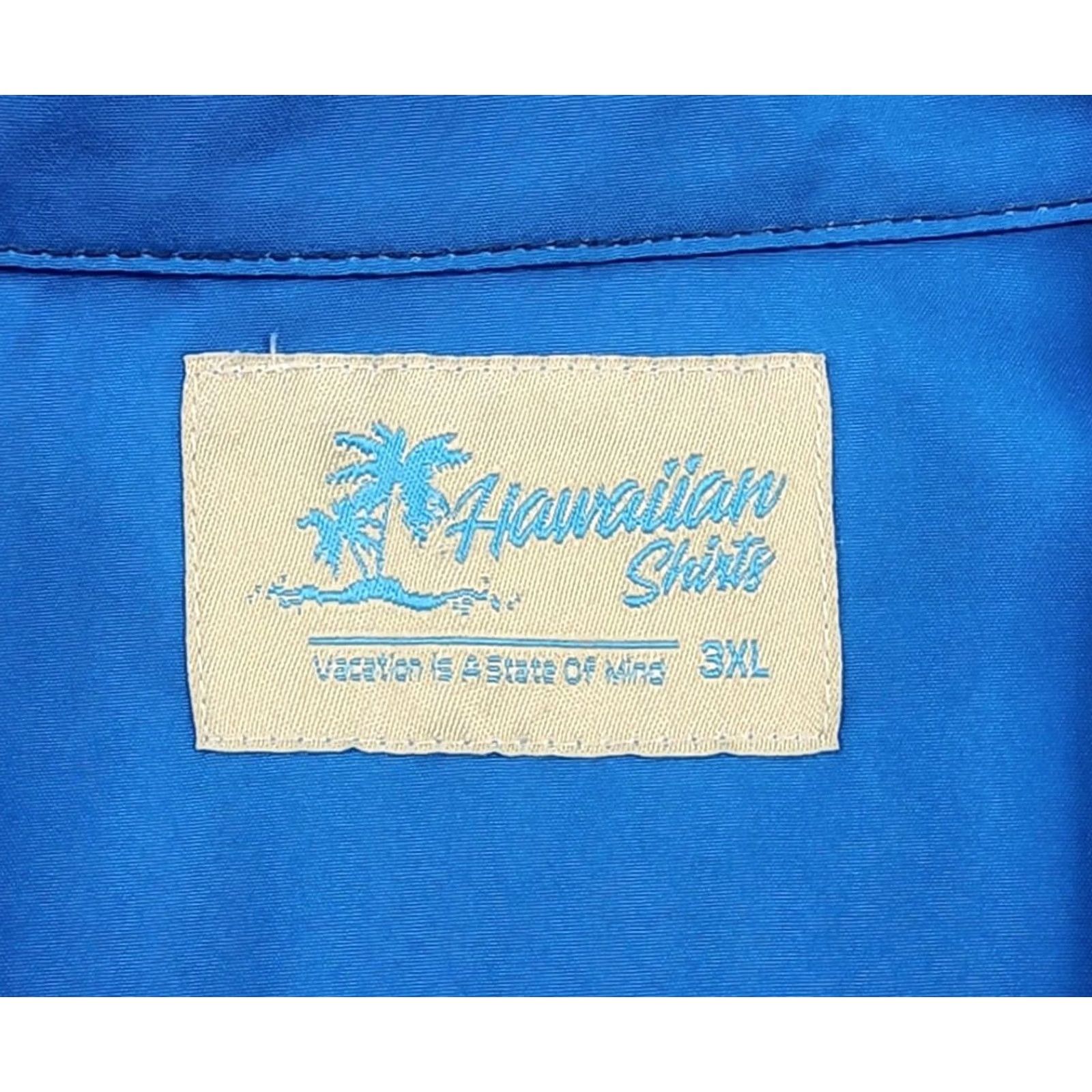 Vintage VINTAGE Hawaiian Shirt Mens 3XL Blue Chicken Rooster Print Aloha Hawaiian Vacation Shirt Graphic Print Short Sleeve Button-Up Casual Mens Size US XXL / EU 58 / 5 - 5 Thumbnail
