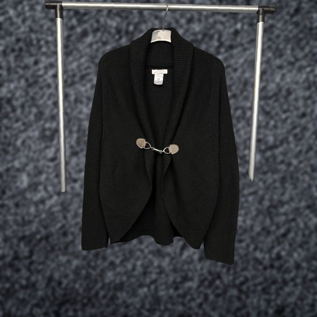 Gran Sasso Gran Sasso Mens Merino Wool Cardigan Sweater M Cardigan, Black, Wool, Men, Size M, Gran Sasso, Cardigan Size US M / EU 48-50 / 2 - 1 Thumbnail