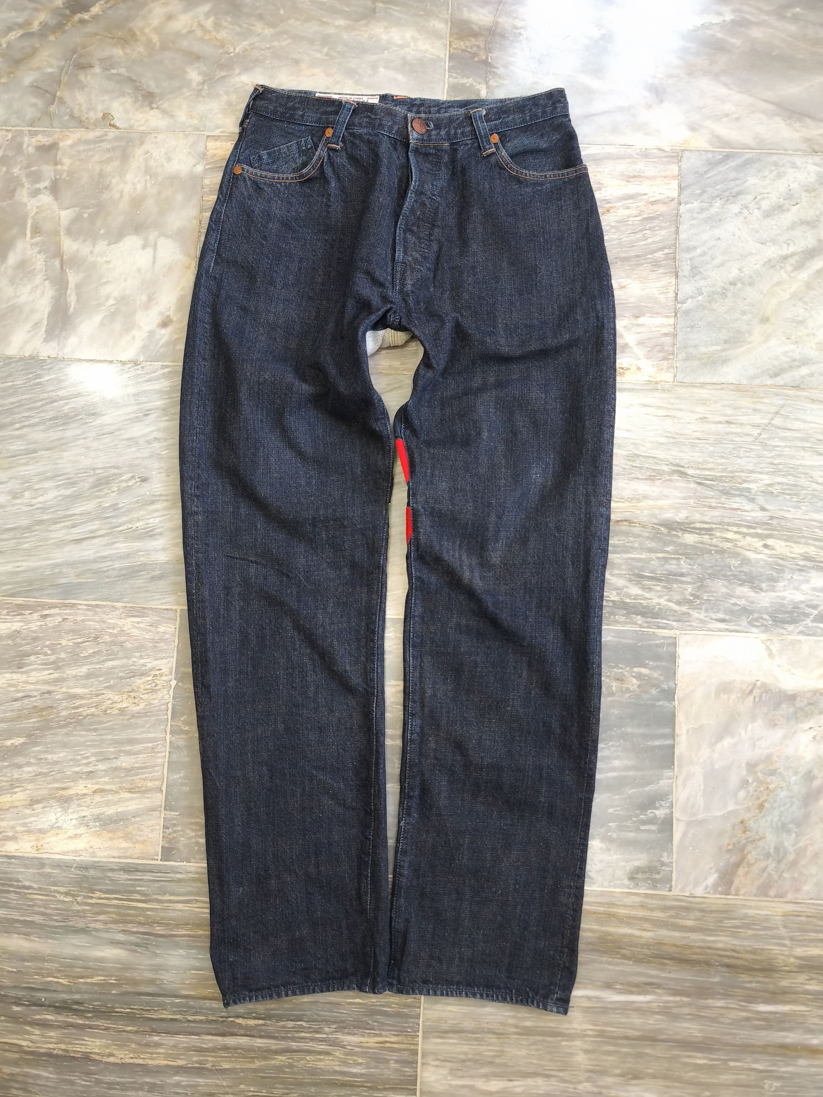 Evisu Rare Evisu Yamane Picasso Embroidery Selvedge Denim Size US 33 - 7 Thumbnail
