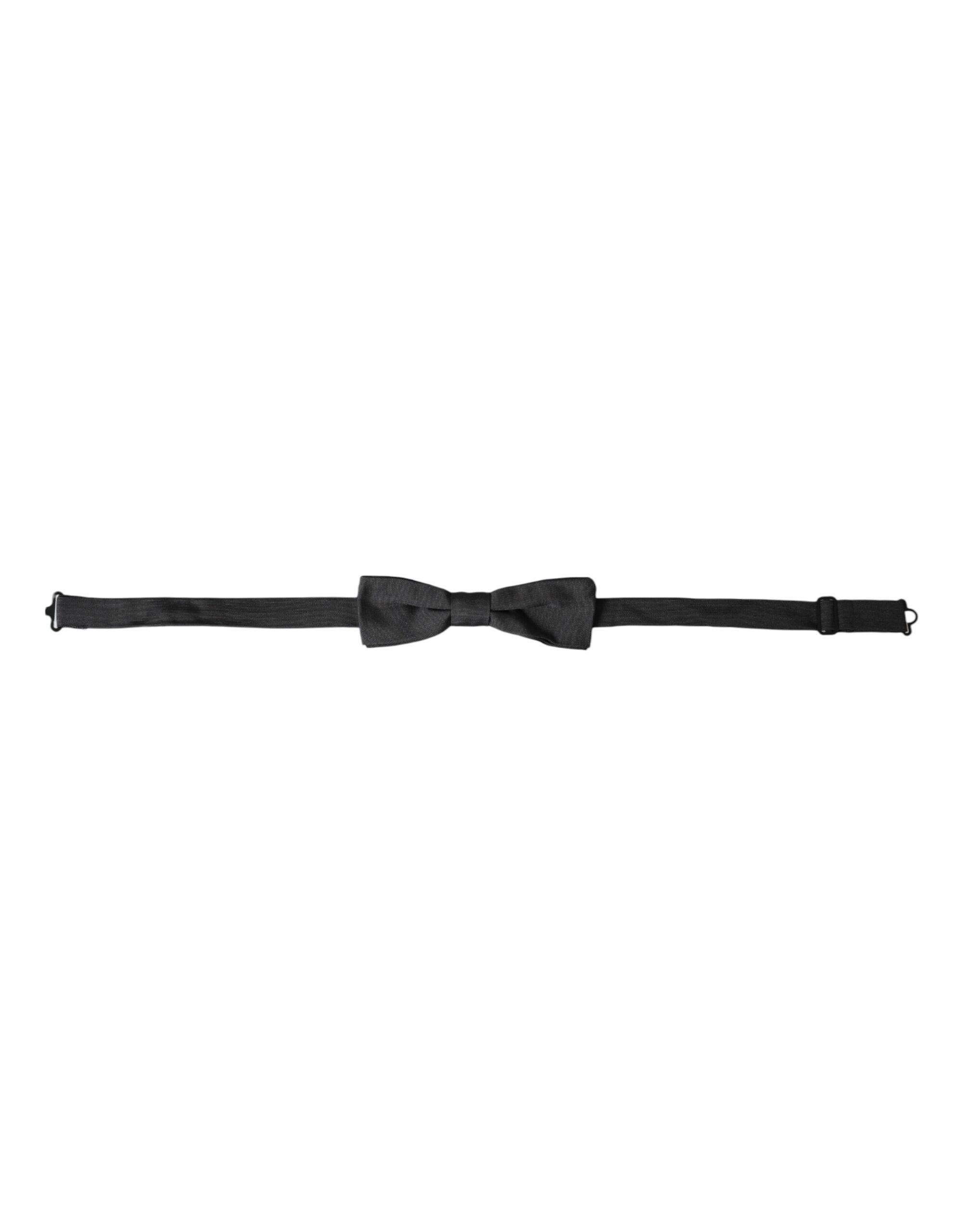 Dolce & Gabbana Black Silk Adjustable Neck Men Bow Men's Tie Size ONE SIZE - 1 Thumbnail