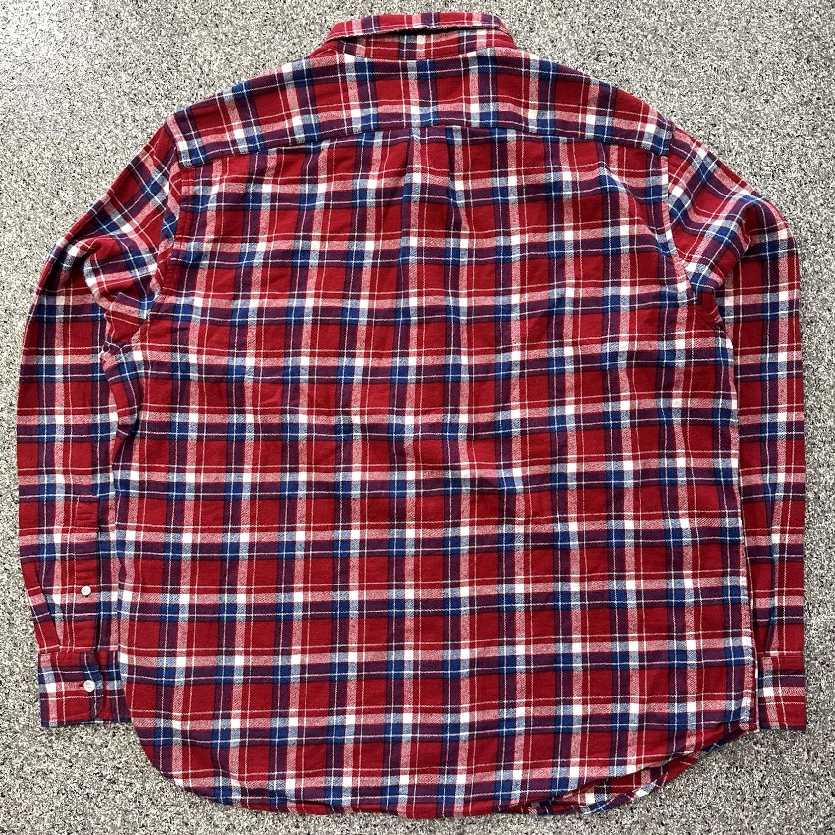 J.Crew J.CREW Buffalo Check Red Flannel Button-Up Shirt - Mens 2XL Classic Fit Long Sleeve Size US XXL / EU 58 / 5 - 6 Thumbnail
