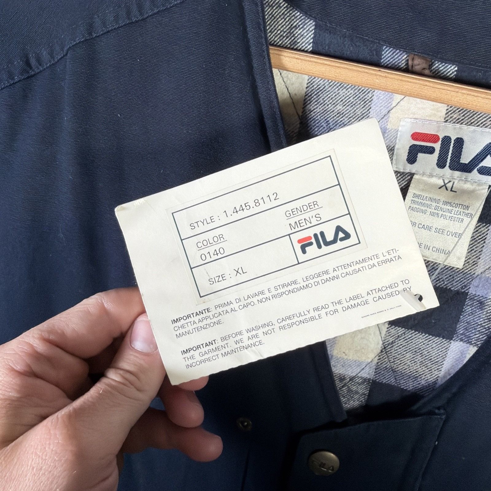 Fila Vintage FILA Vest Mens XL Navy 90s Expedition Outdoor Plaid Size US XL / EU 56 / 4 - 6 Thumbnail
