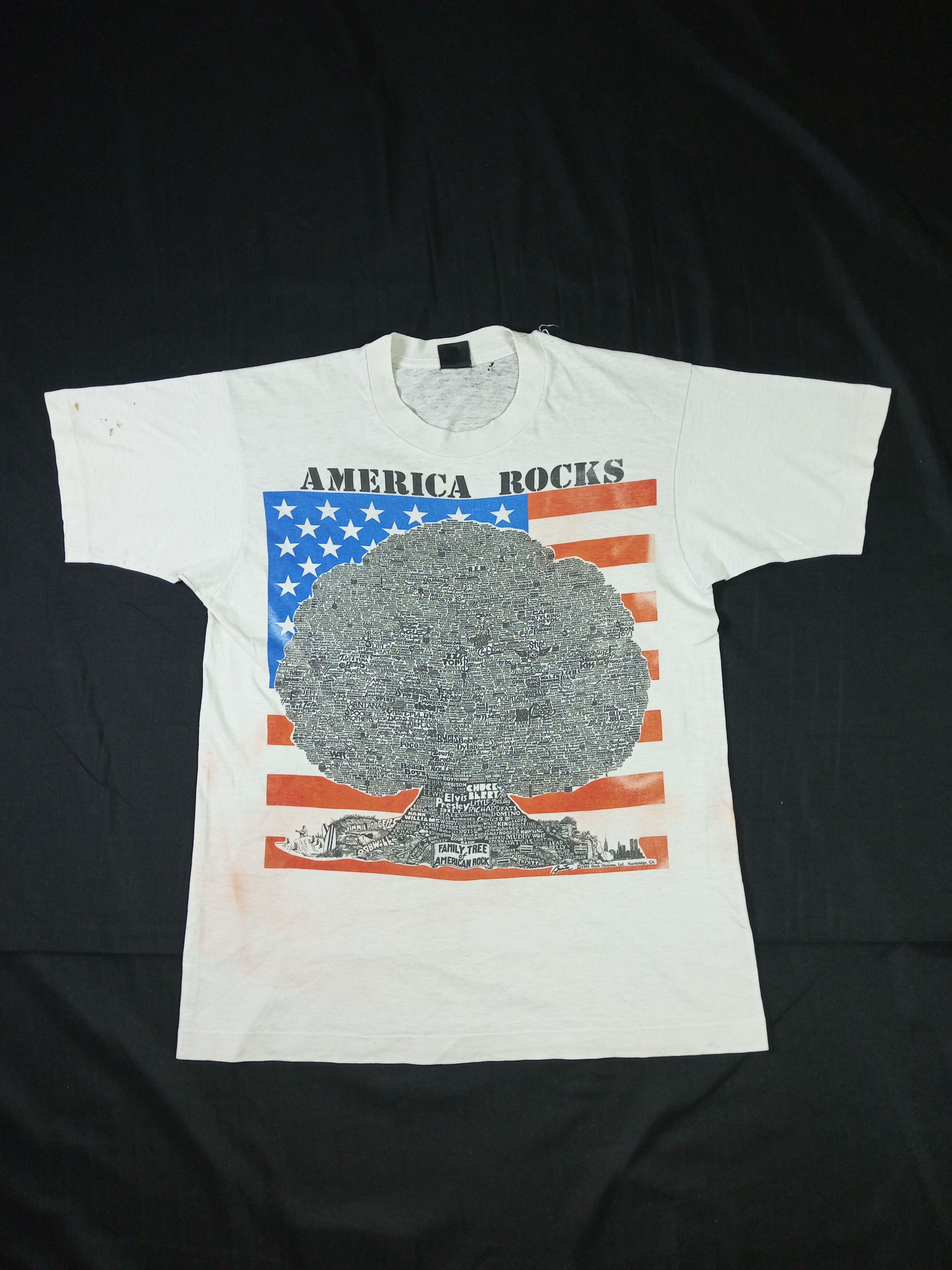 Band Tees × Vintage Vintage 90s Family Tree Of American Rock Tees Size US L / EU 52-54 / 3 - 1 Thumbnail