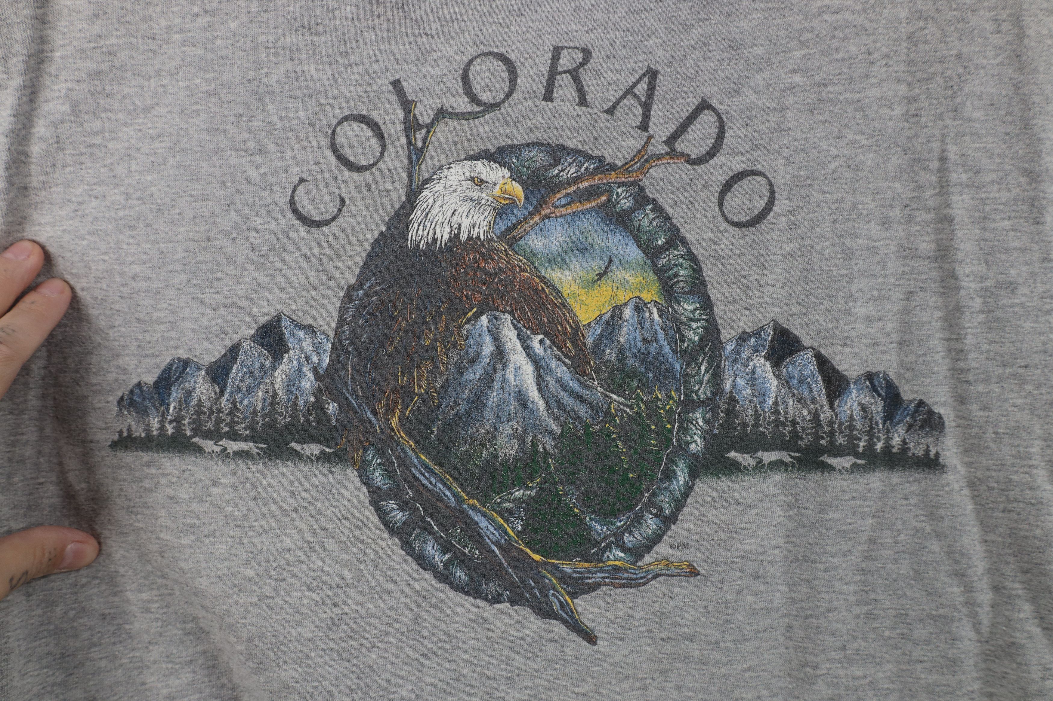 Vintage Vintage 90s Y2K Streetwear Eagle Mountains Nature T-Shirt Size US XL / EU 56 / 4 - 4 Thumbnail