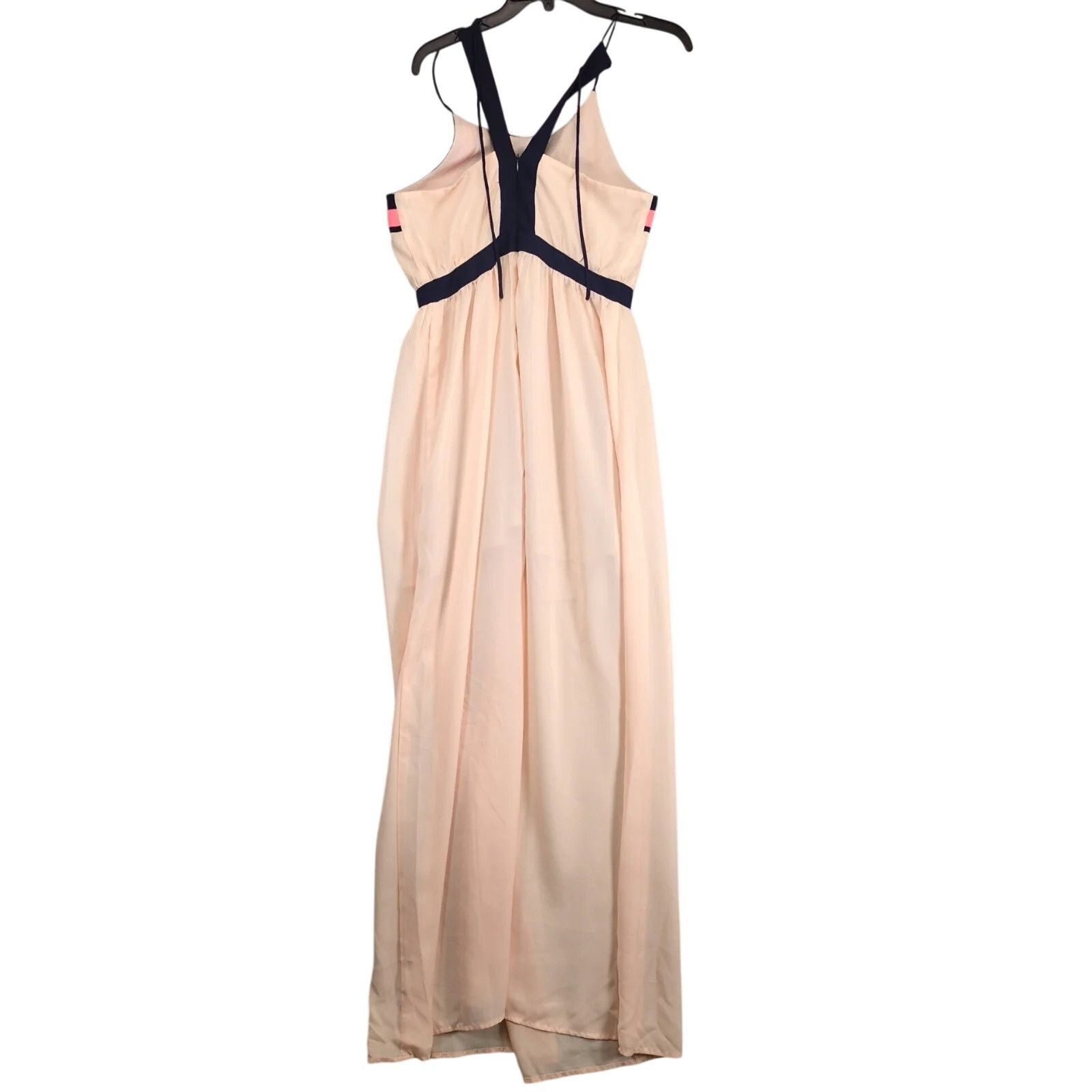 Other Lulumari Embroidered Peach Chiffon Halter Strap Maxi Dress M Size M / US 6-8 / IT 42-44 - 2 Thumbnail
