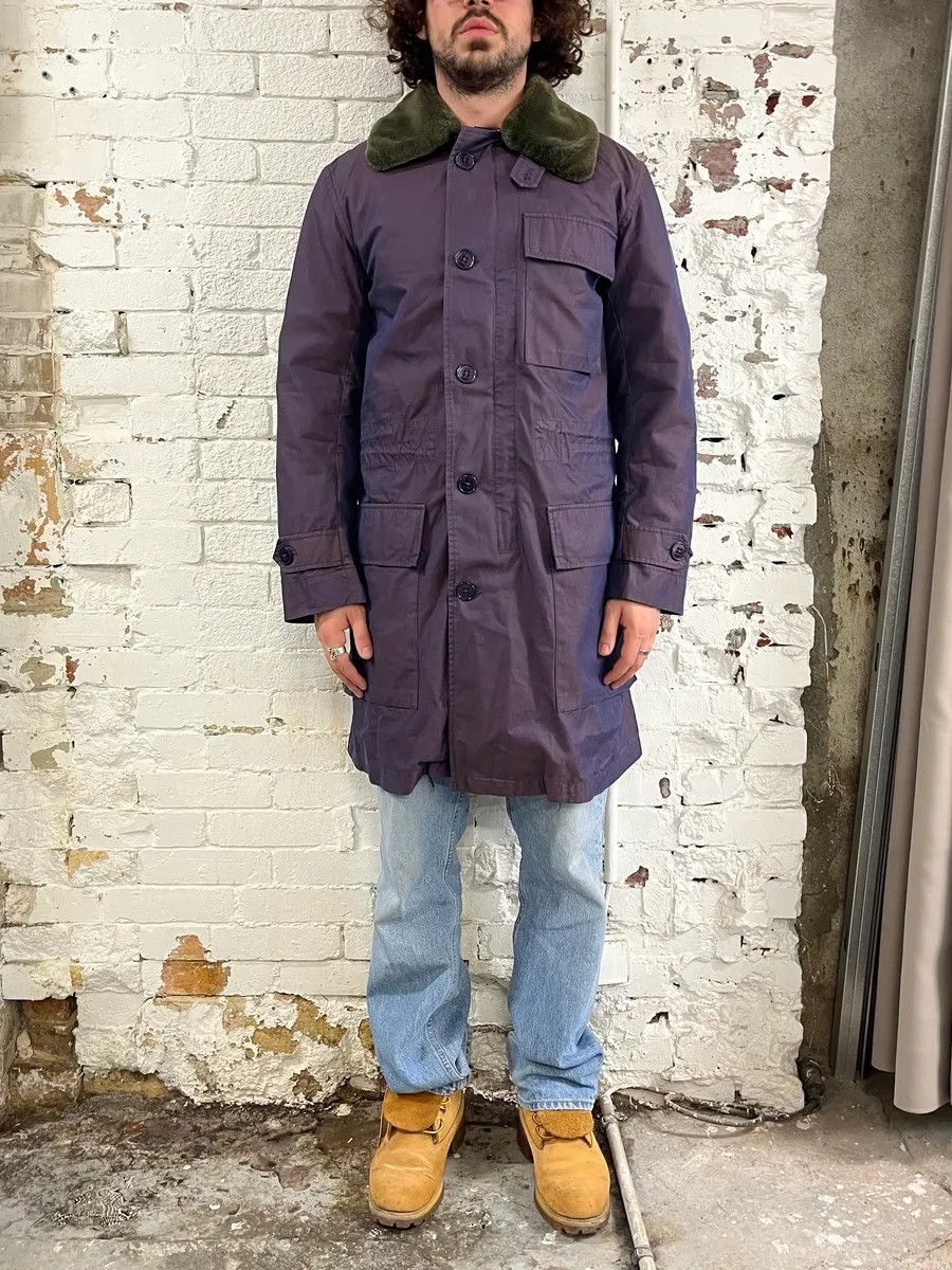 Marc Jacobs 2000s Marc Jacobs Fur Collar Purple Long Cargo Coat Size US M / EU 48-50 / 2 - 2 Thumbnail