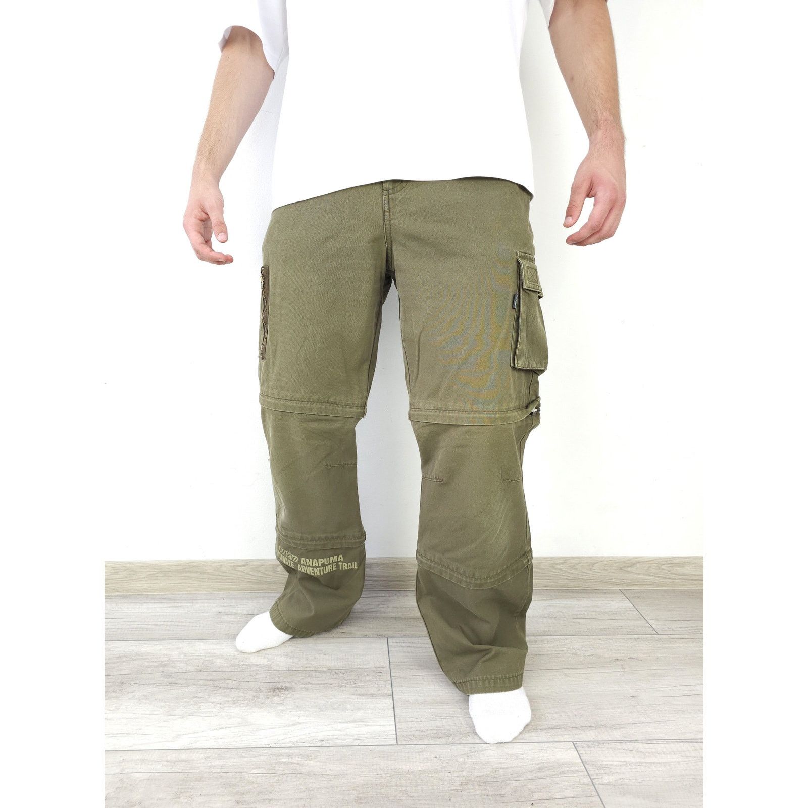 Japanese Brand × Vintage 💎 33/32 Detachable Legs 2 in 1 Shorts Pants Cargo Y2K Size US 33 - 2 Thumbnail