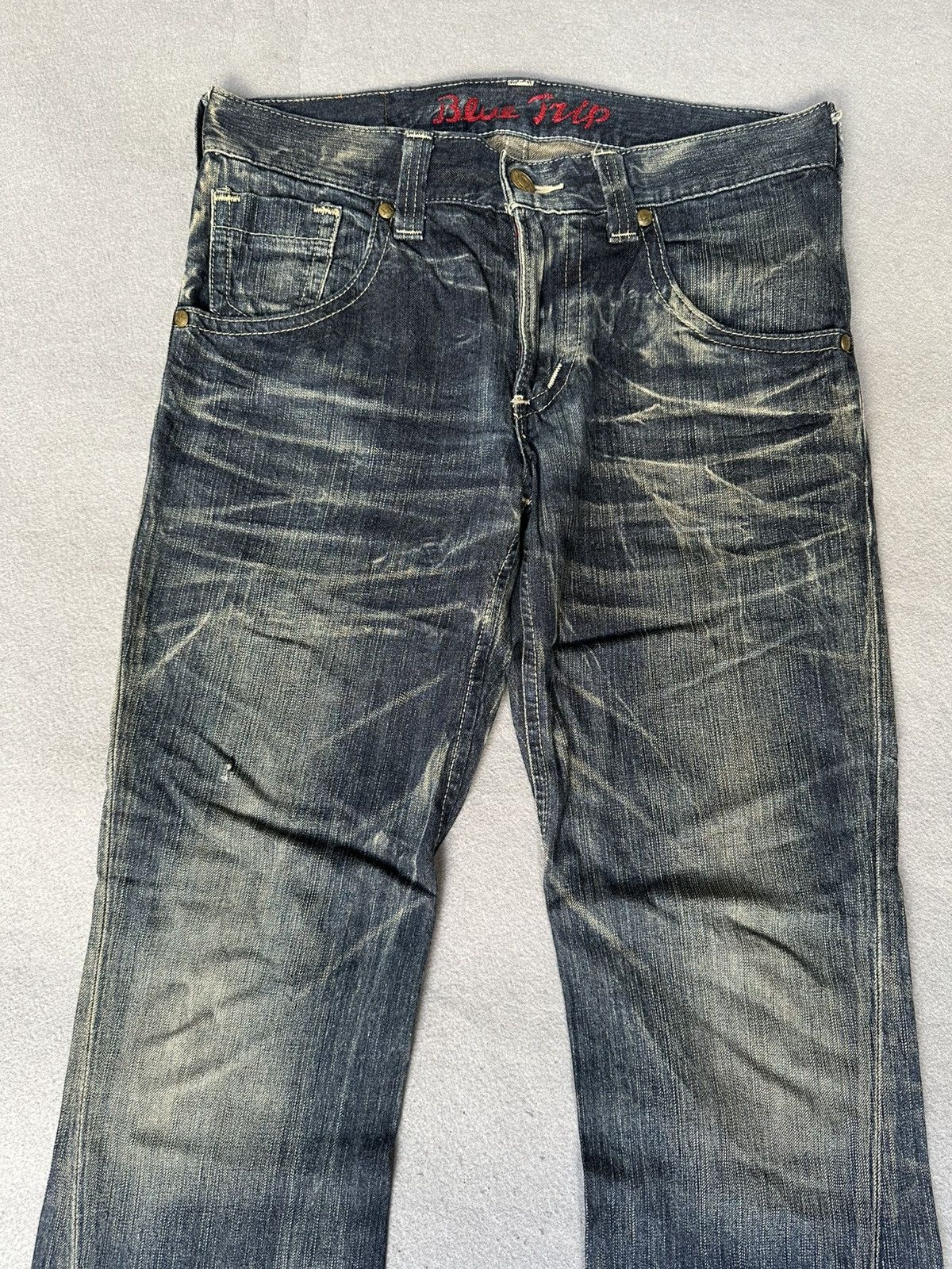Japanese Brand FLARE Edwin Blue Trip Denim Size US 32 / EU 48 - 4 Thumbnail