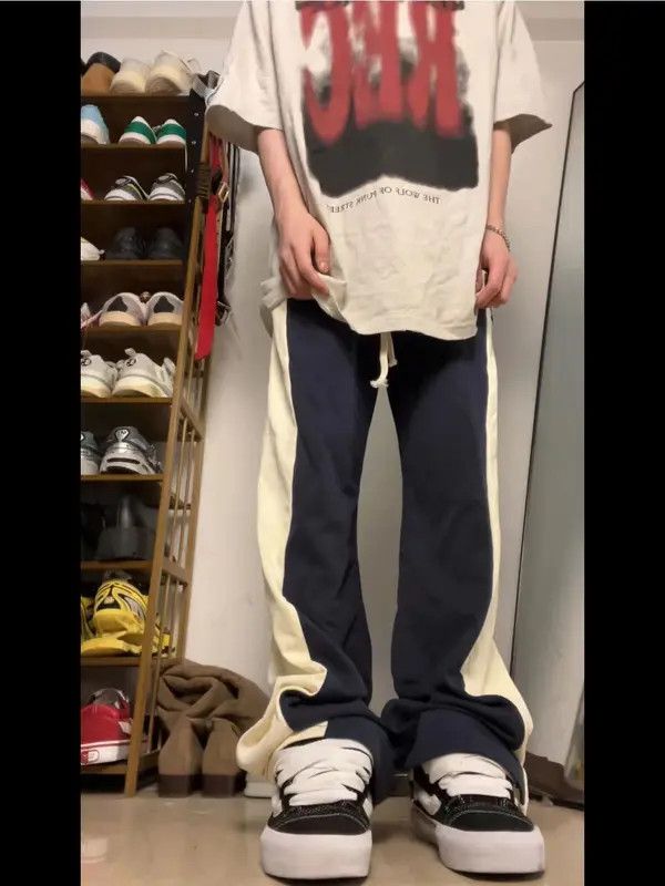 VIBE Retro contrasting color patchwork straight sweatpants Size US 32 / EU 48 - 5 Thumbnail