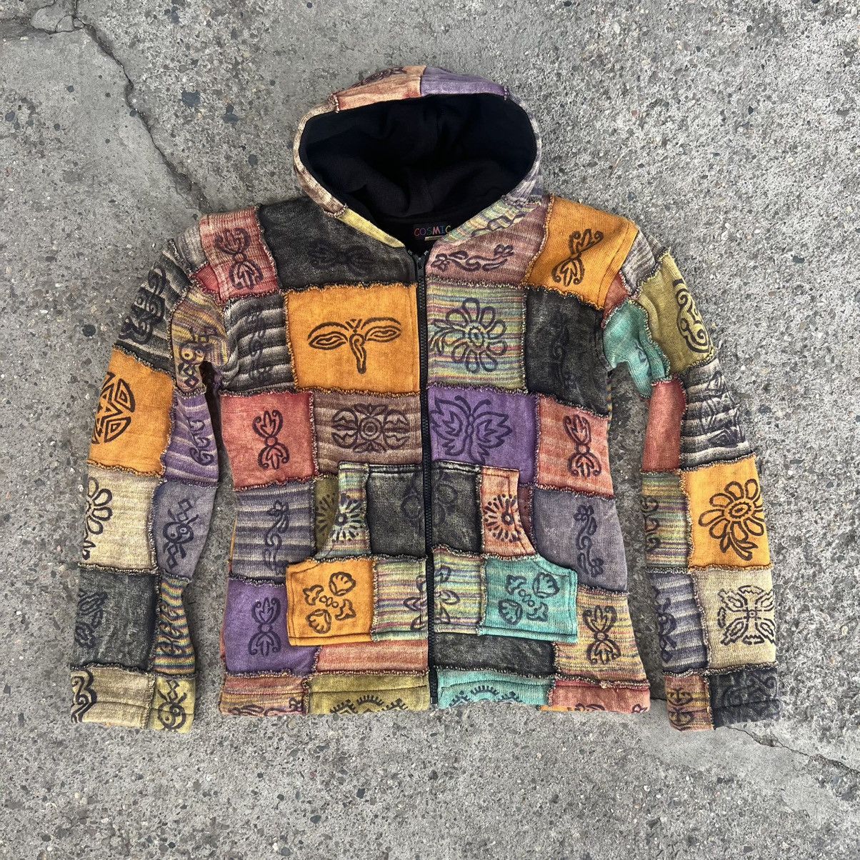 Japanese Brand × Vintage vintage patchwork jacket made in Nepal Size M / US 6-8 / IT 42-44 - 1 Thumbnail
