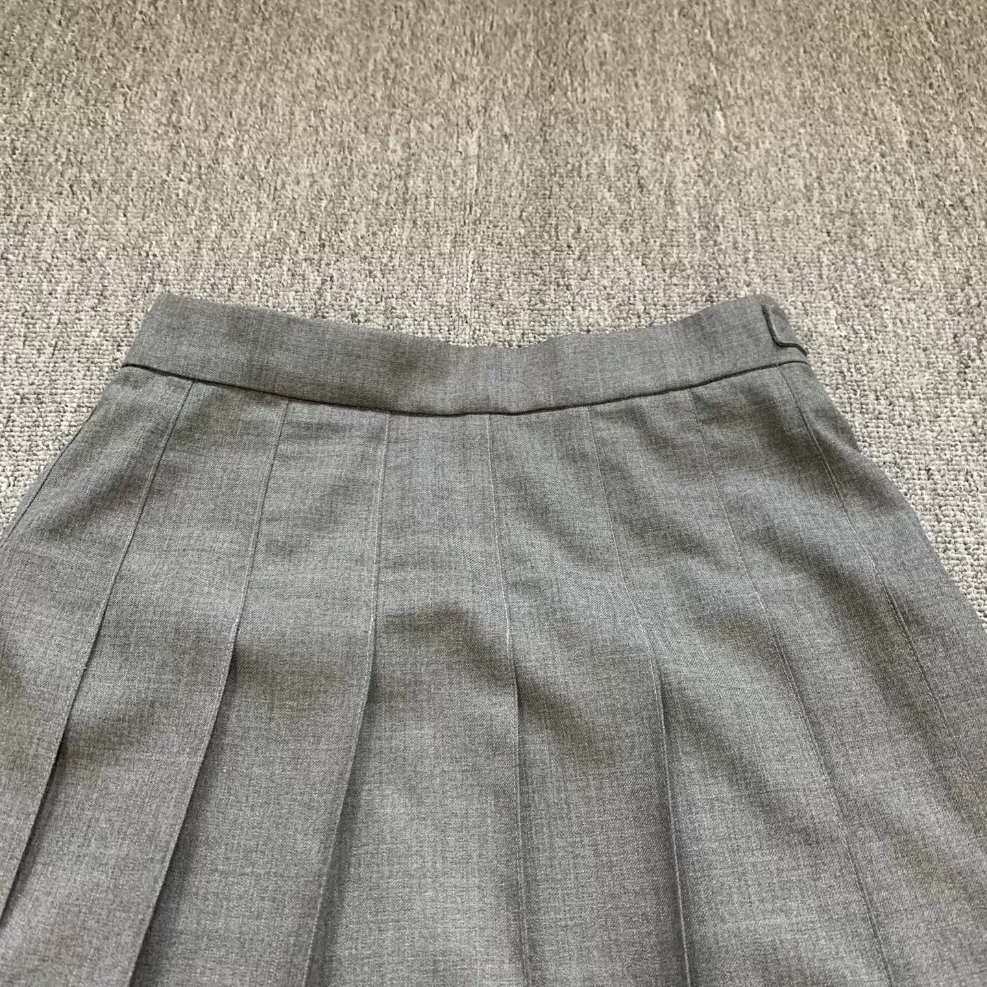 Thom Browne Thom Browne Gray Pleated Long Skirt 38 98 New Size 26" / US 2 / IT 38 - 7 Thumbnail