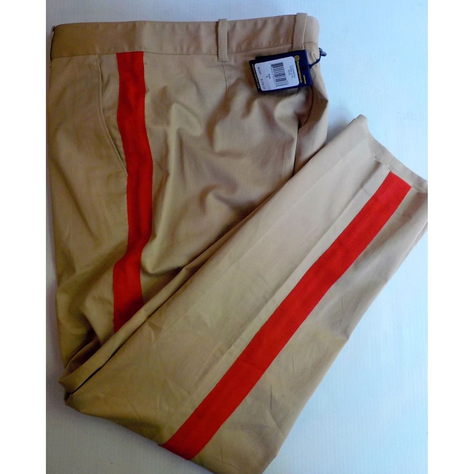 Polo Ralph Lauren POLO RALPH LAUREN Side Striped Skinny Capri Pant Women XS 0 Beige/Red NWT Size 25" / US 0 / IT 36 - 2 Thumbnail