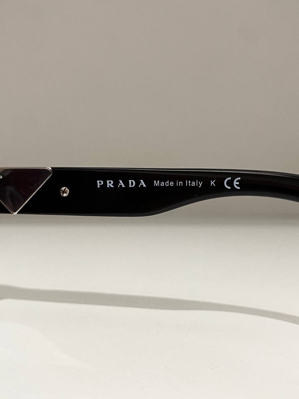 Prada Prada Milano Triangle Logo Oval Brown Oversized Sunglasses Size ONE SIZE - 12 Thumbnail