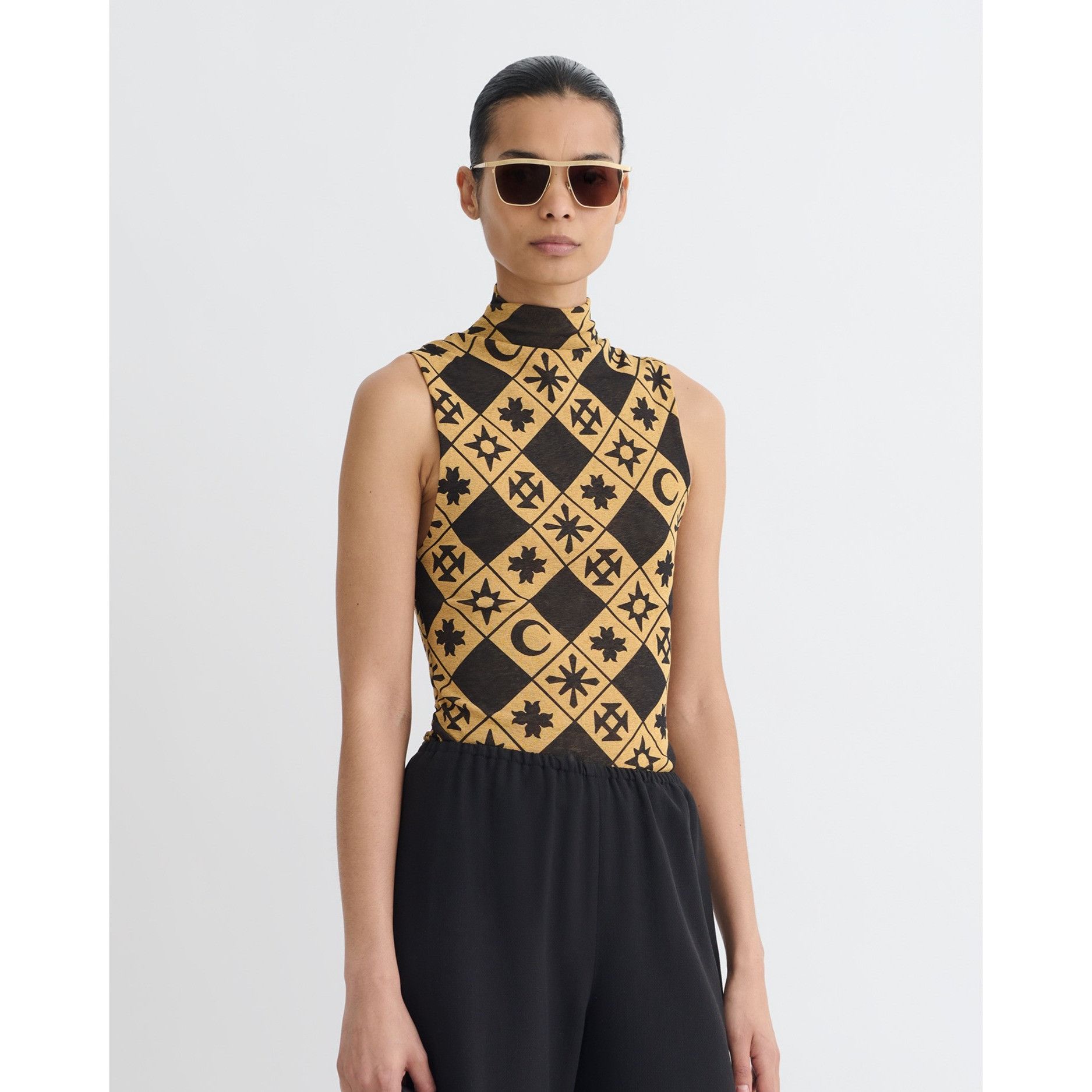 Nanushka Nanushka Annyka Pronted Mesh Jersey Fitted Turtleneck Sleeve Size S / US 4 / IT 40 - 2 Thumbnail