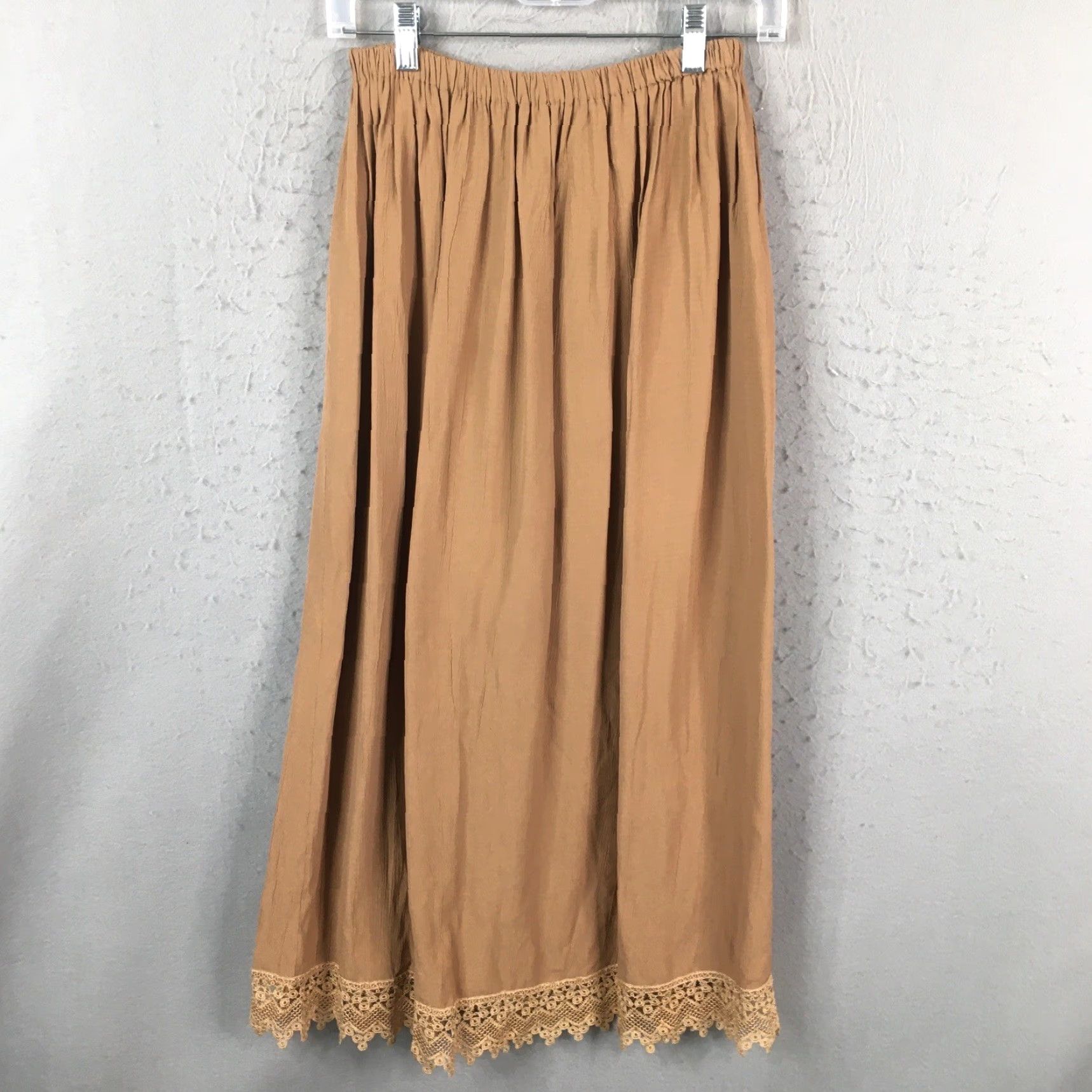 Vintage VINTAGE Pure West Maxi Skirt Women One Size Brown Crochet Boho Beach Hippie Retro Southwestern Long Size 42" / US 20 - 2 Thumbnail