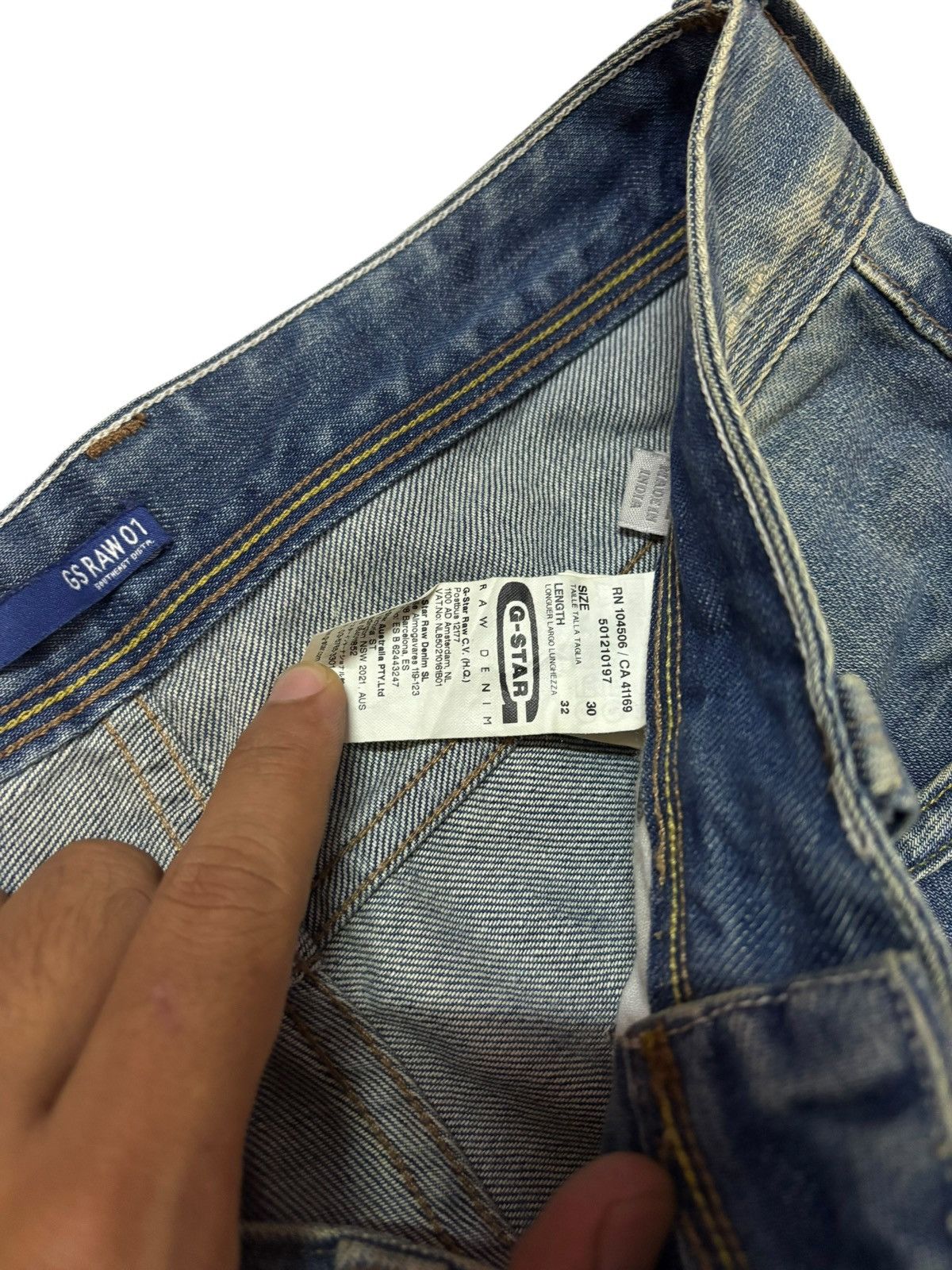 G-Star Vtg Y2k G Raw G-Star Distressed Mud Wash Jeans Size US 32 / EU 48 - 6 Thumbnail