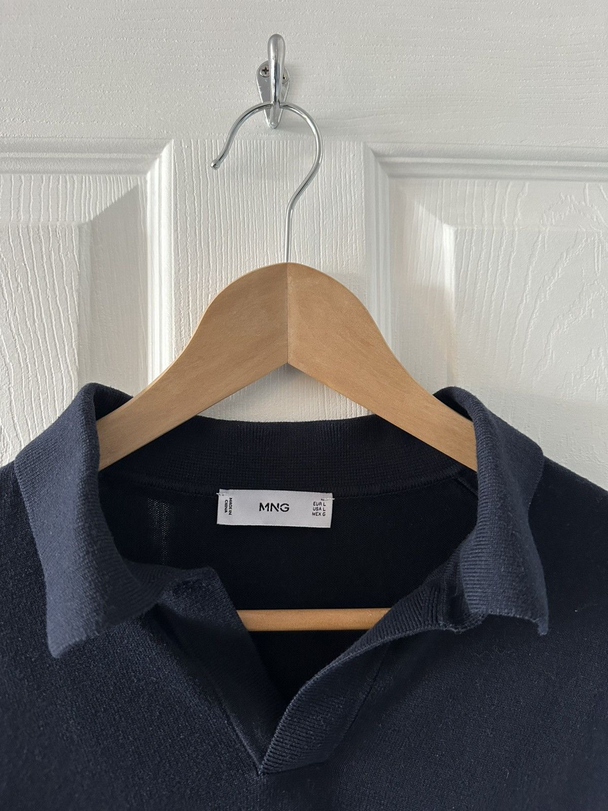 Mango Long Sleeve Navy Polo Size US L / EU 52-54 / 3 - 3 Thumbnail