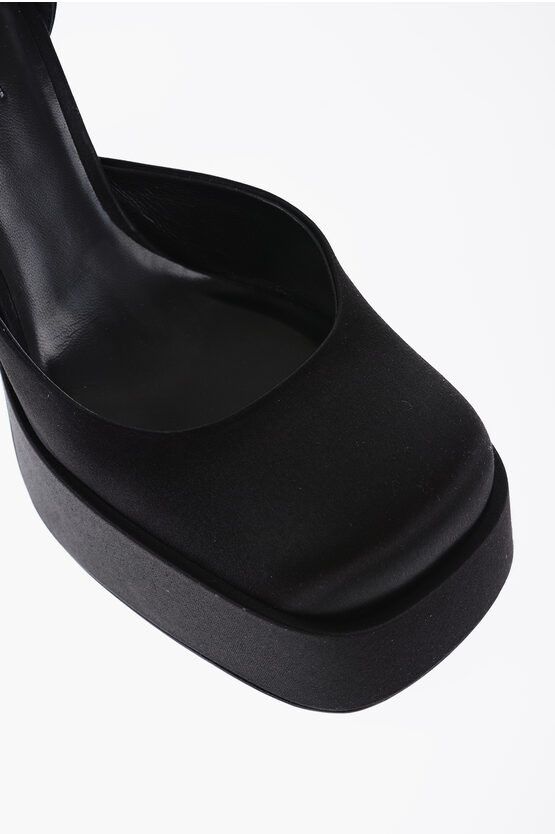 og1mm0524 Jewel Strap Satin Pumps in Black