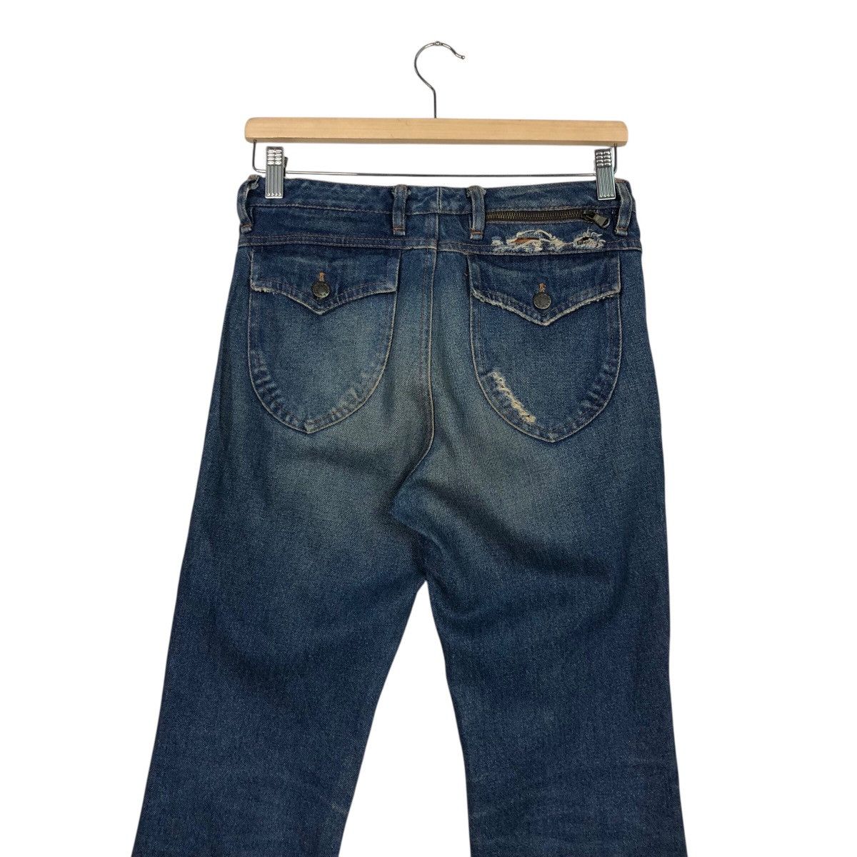 Japanese Brand GGDB Classic Straight-Cut Jeans – Vintage Whisker Wash Size 28" / US 6 / IT 42 - 11 Thumbnail