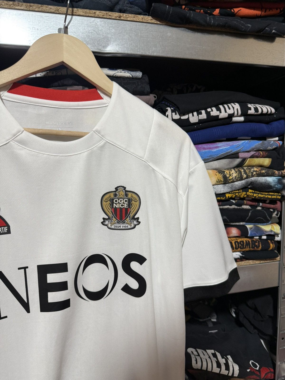 Le Coq Sportif Le Coq Spotif OGC Nice 2023 2024 Away Football Soccer Jersey Size US L / EU 52-54 / 3 - 4 Thumbnail