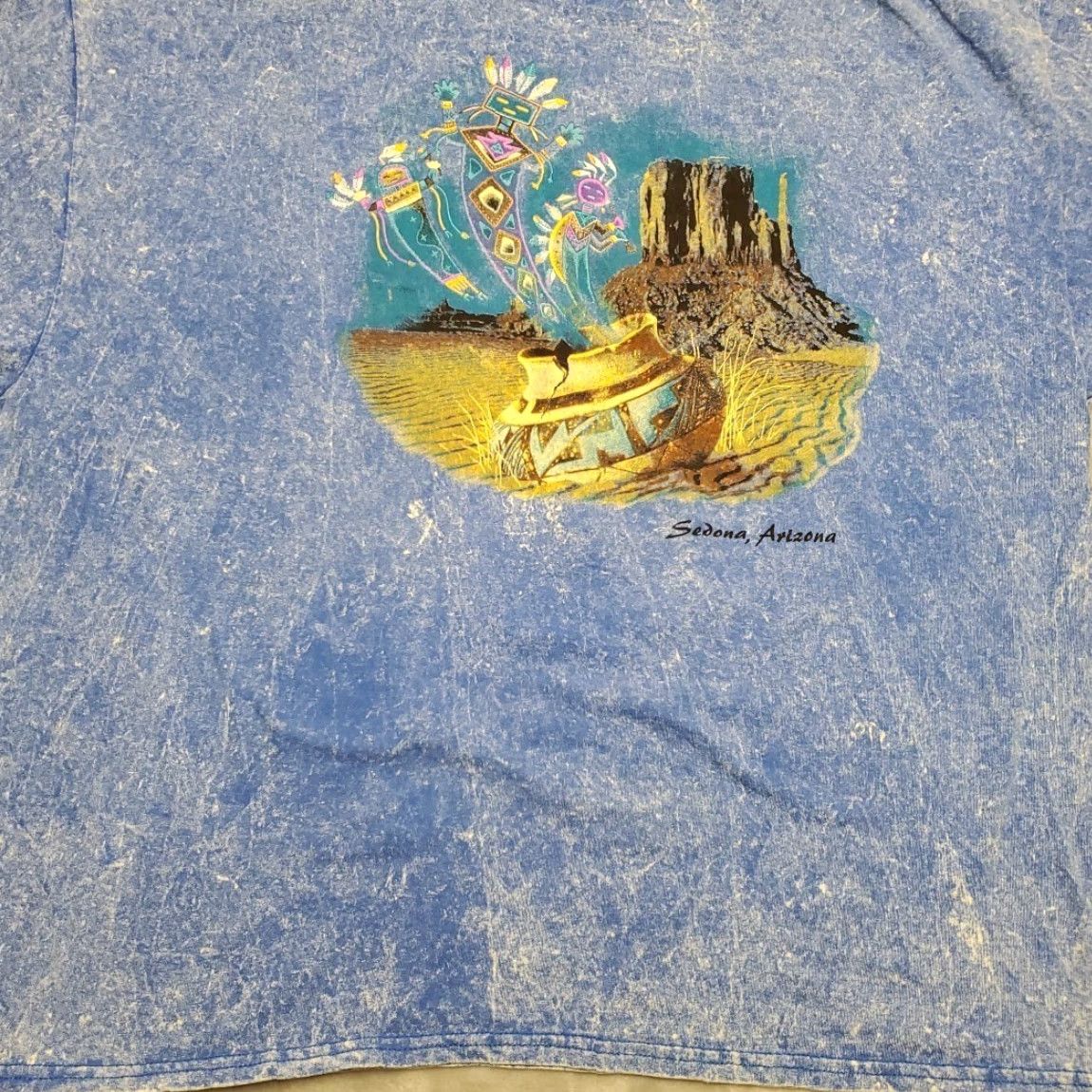 Gildan VINTAGE Sedona Arizona Shirt Men 3XL Blue Southwestern Cowboy Aztec Tourist TEE Shirt Size US M / EU 48-50 / 2 - 2 Thumbnail