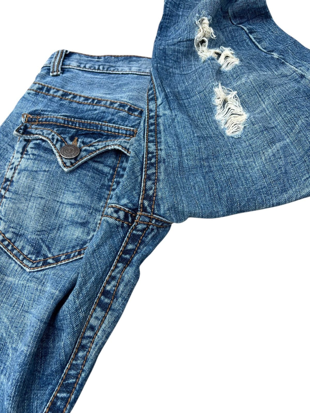 semanticdesign Rattle Trap Made in Japan Tartan Patchwork Denim Jeans Size US 32 / EU 48 - 19 Thumbnail
