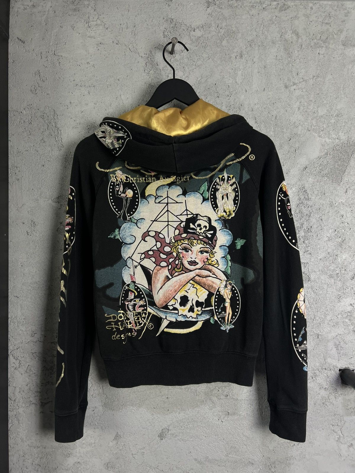 Ed Hardy Vintage Ed Hardy Christian Audigier pirate girl hoodie S Size S / US 4 / IT 40 - 7 Thumbnail