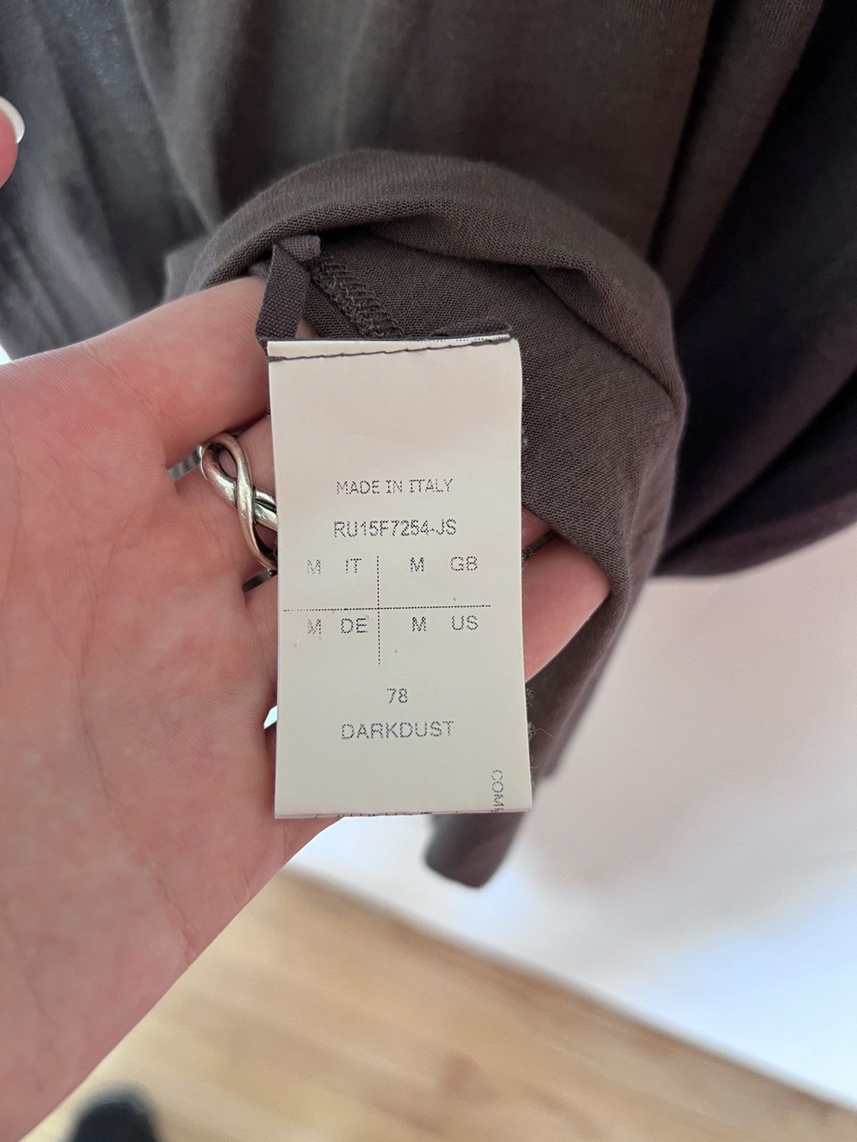 Rick Owens Rick Owens FW 15 Sphinx Tee Size US M / EU 48-50 / 2 - 4 Thumbnail