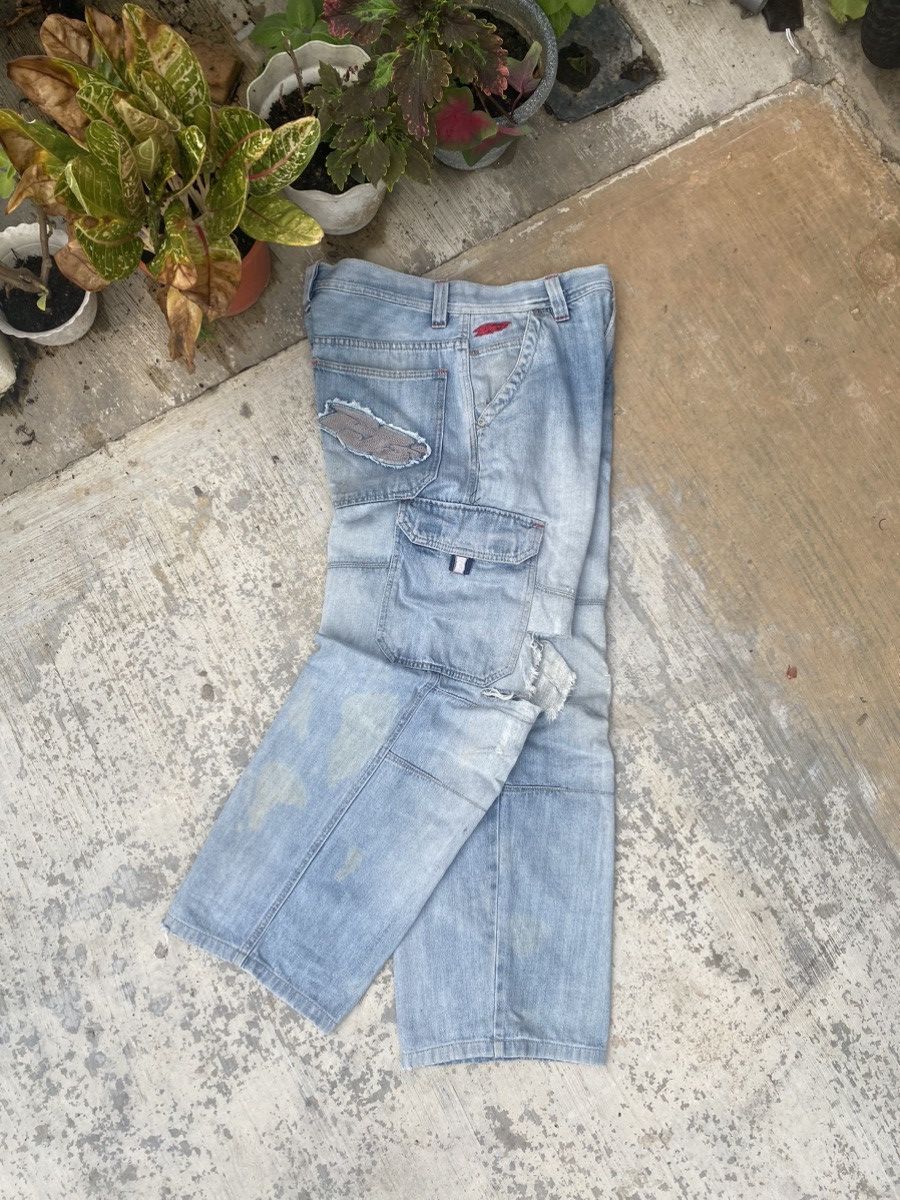 Vintage Distressed Pj’s Surf Baggy Cargo Denim Size US 31 - 7 Thumbnail