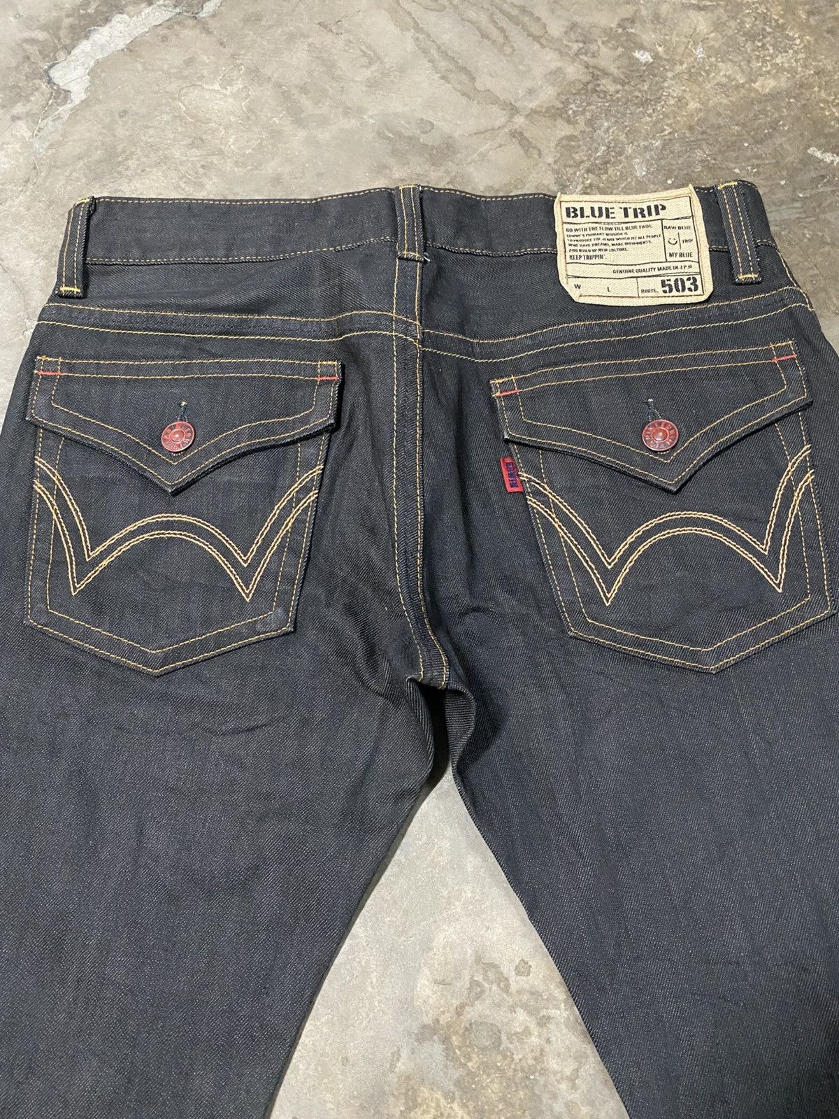 Edwin × Japanese Brand Flare Jeans Edwin BT5001 32x32 Black Gold Like New p179 Size US 34 / EU 50 - 3 Thumbnail