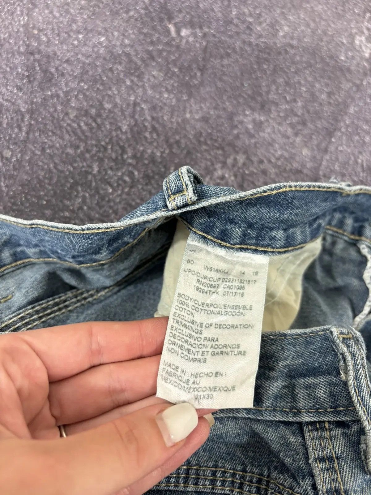 Dickies × Vintage Vintage Dickies Faded Light Blue Denim Skate Baggy Jeans Size US 31 - 10 Thumbnail