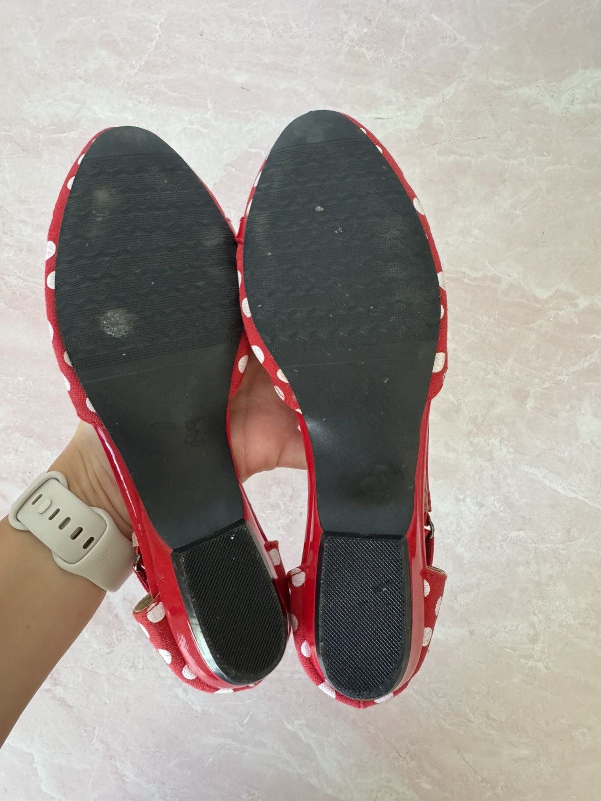 Vintage Sofwear Beacon vintage retro red polka dot low heel shoes Size US 6 / IT 36 - 7 Thumbnail