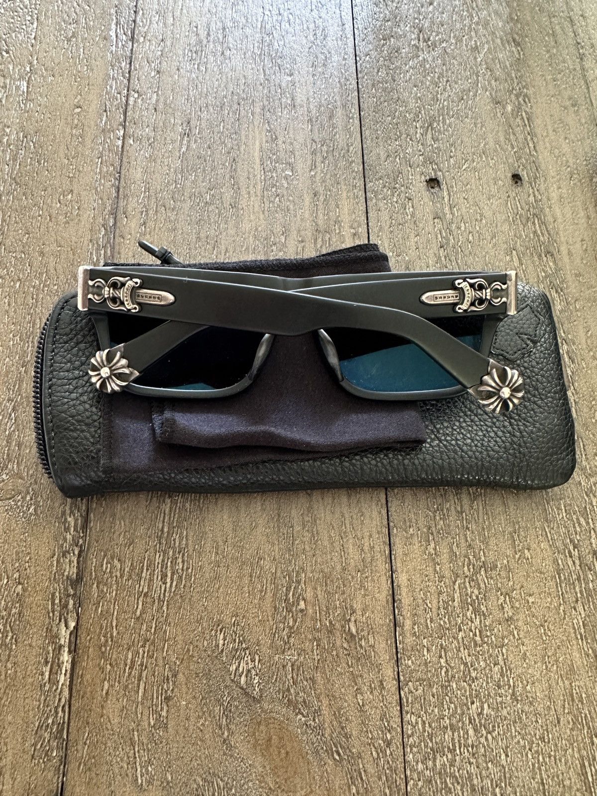 Pre-owned Chrome Hearts Sluss Bussin Sunglasses In Matte Black