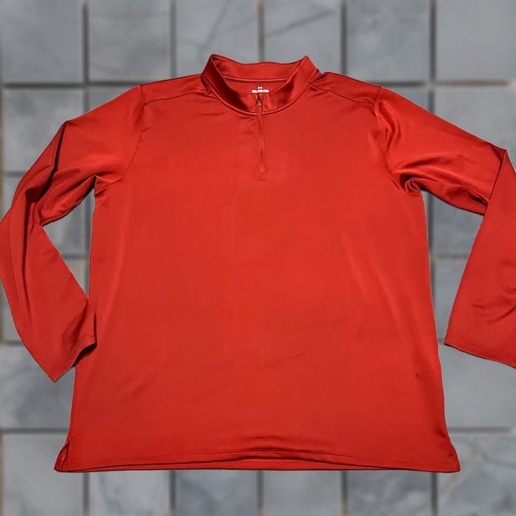 Under Armour Under Armour Shirt Mens XXL UA Motion Quarter Zip Rust Red 2XL Regular Mens Size US XXL / EU 58 / 5 - 1 Thumbnail