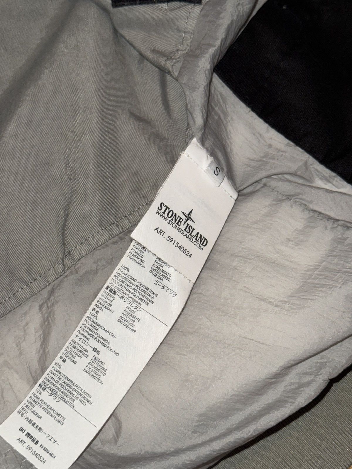 Stone Island Stone Island Dove Grey Garment Dyed Puffer Jacket Size US S / EU 44-46 / 1 - 5 Thumbnail