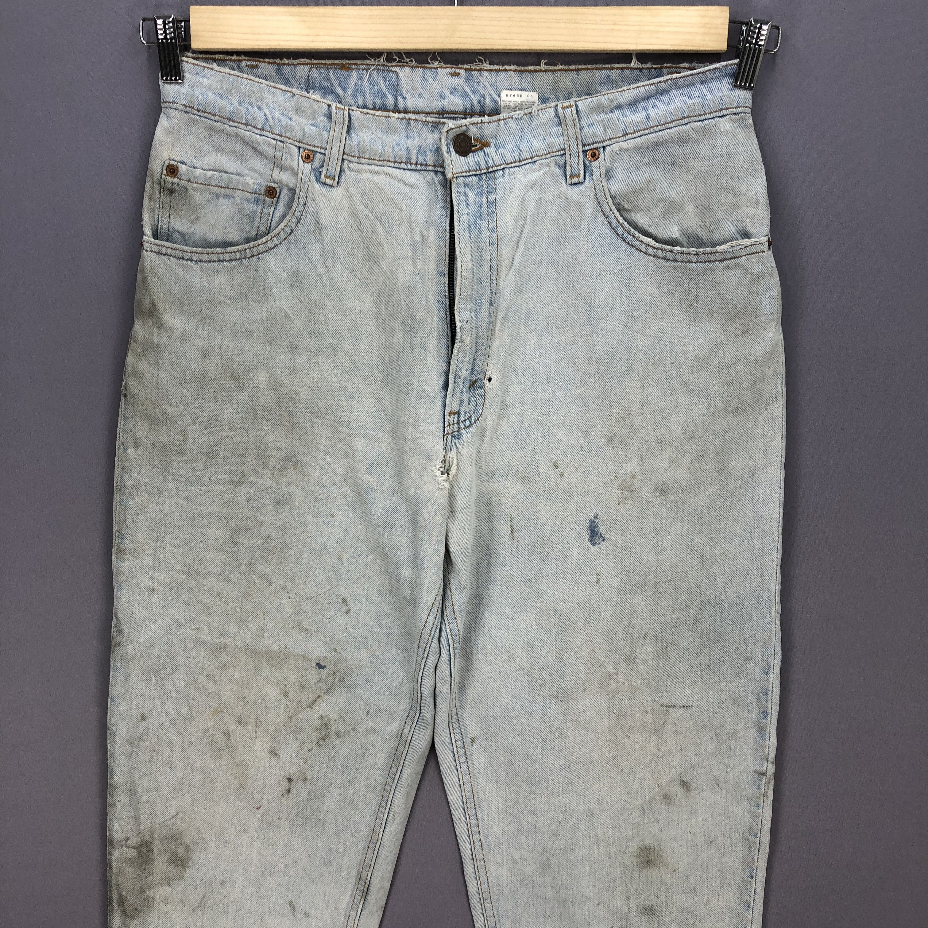 Levi's Vintage Levis Sun Faded Blue Jeans Levi's Mechanic Denim Size US 34 / EU 50 - 3 Thumbnail