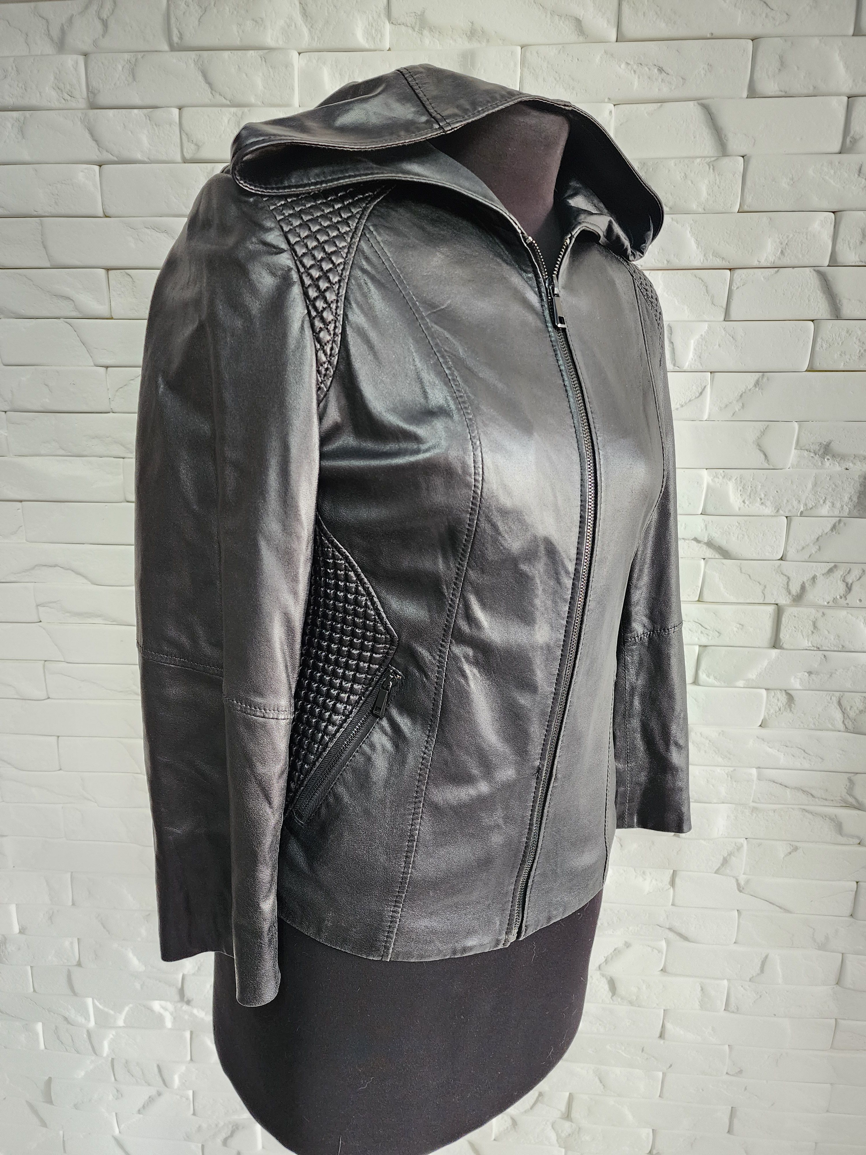 Other Mysterious black women's jacket with a hood. Size L / US 10 / IT 46 - 3 Thumbnail