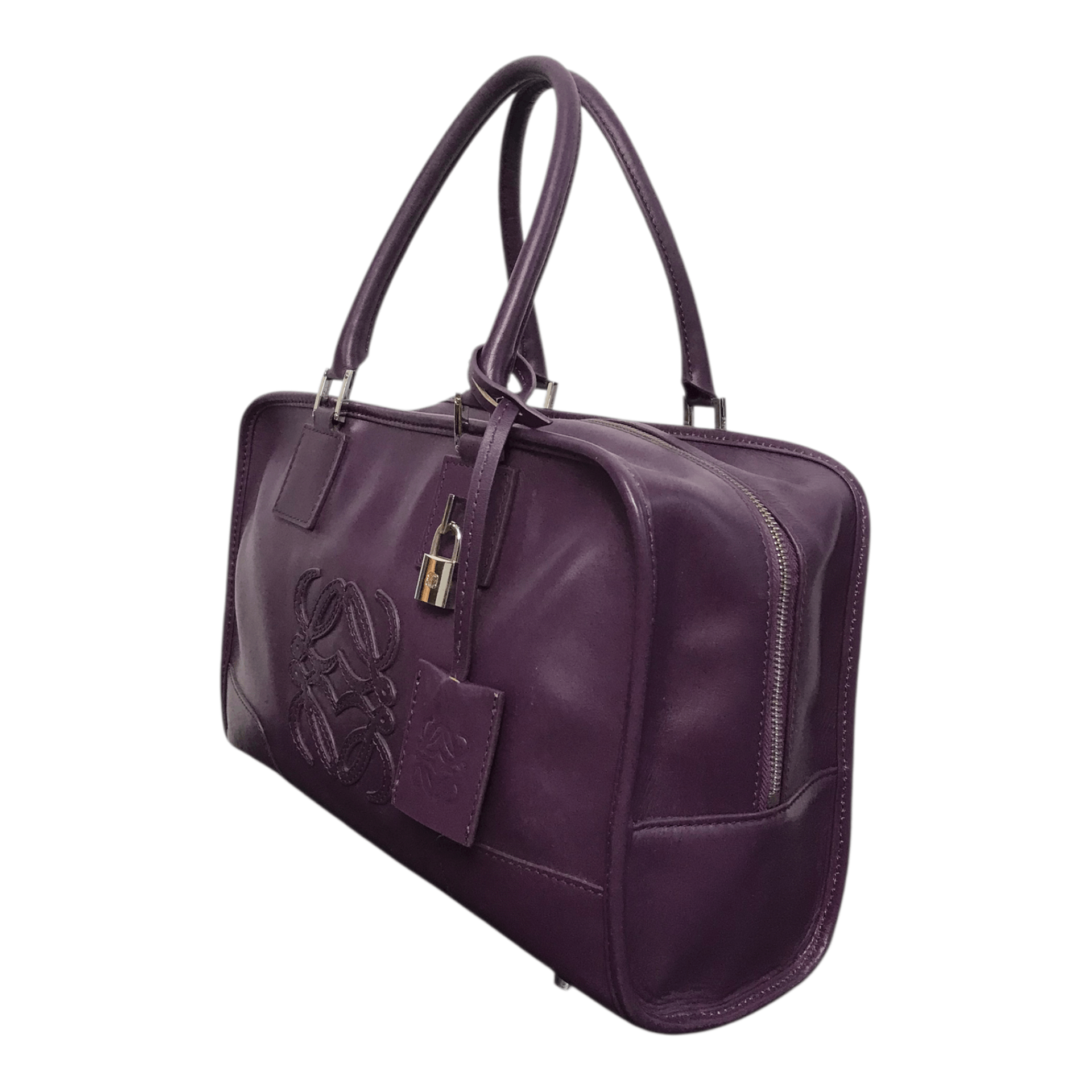 Loewe Loewe Purple Leather HandBag Size ONE SIZE - 3 Thumbnail