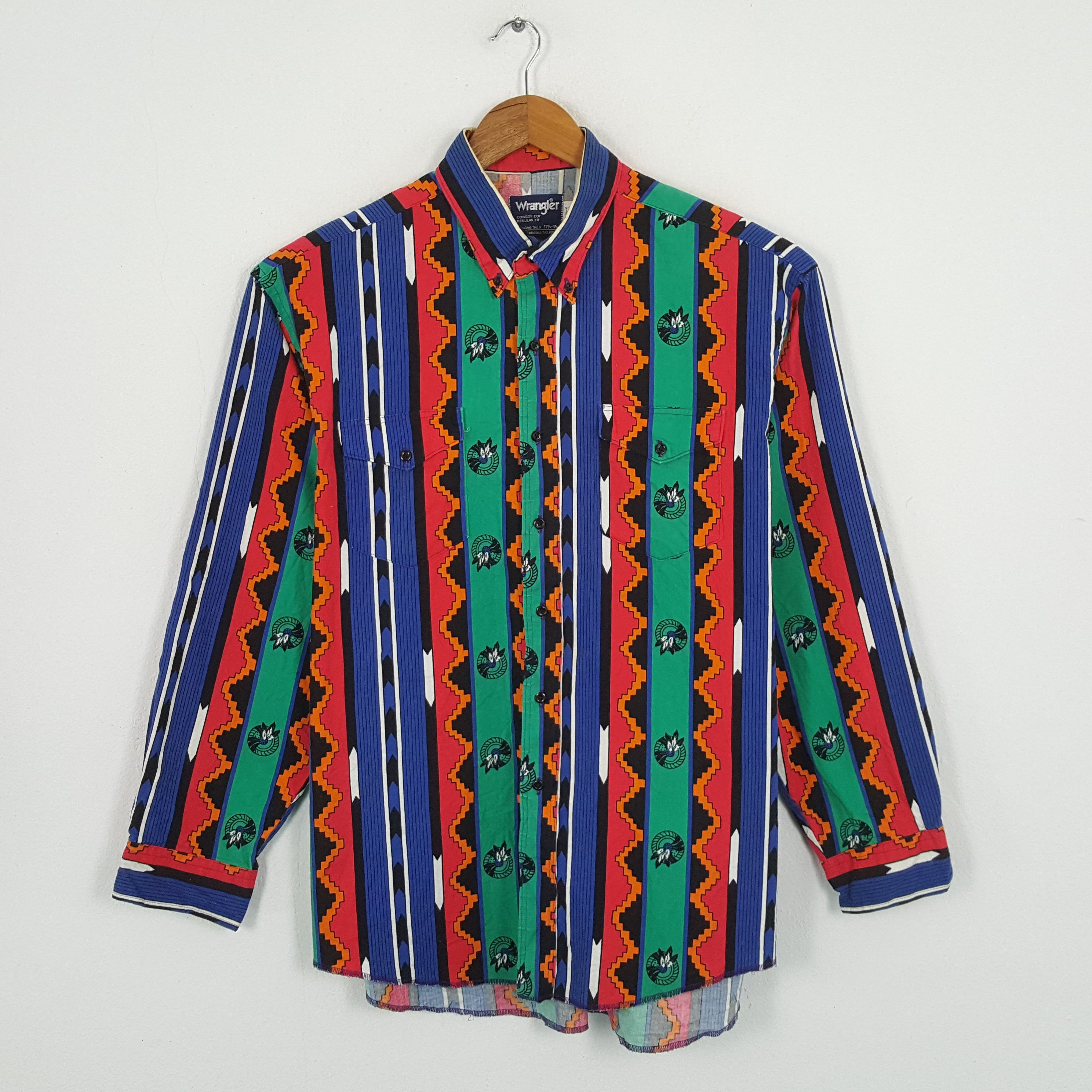 Vintage × Wrangler Vintage WRANGLER American Classic Multicolour Style Shirts Size US XL / EU 56 / 4 - 1 Thumbnail