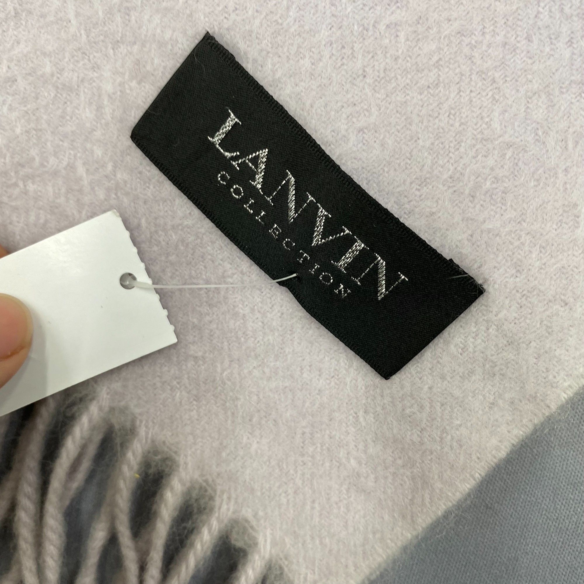 Lanvin Vintage Lanvin Scarf Muffler Cashmere Winter Fringe Scarves Size ONE SIZE - 4 Thumbnail
