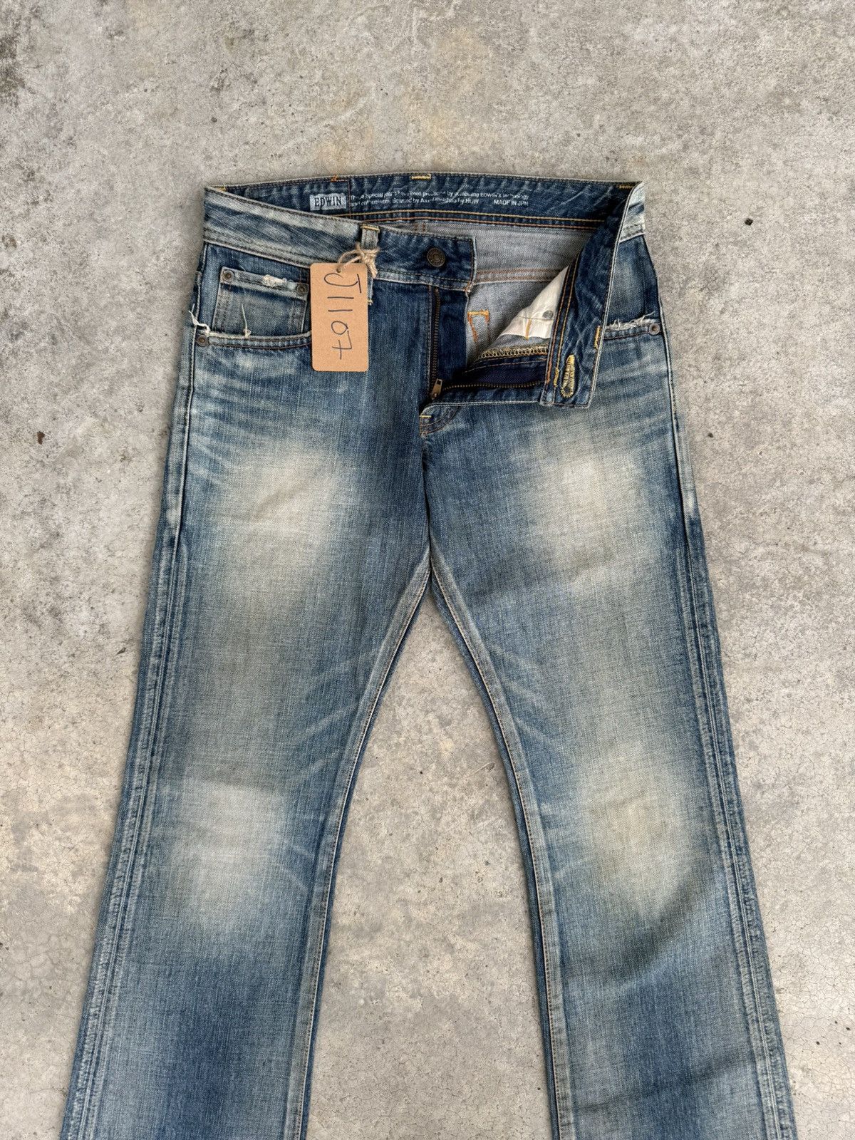 Le Grande Bleu (L.G.B.) Japanese Edwin 511 RV Flared Jeans Distressed Mud wash Size US 30 / EU 46 - 5 Thumbnail