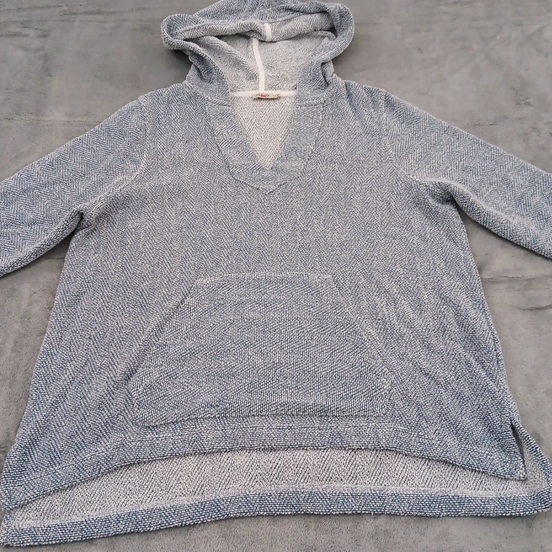 Faherty Faherty Hoodie Womens Large Blue White Terry Pullover Size L / US 10 / IT 46 - 4 Thumbnail
