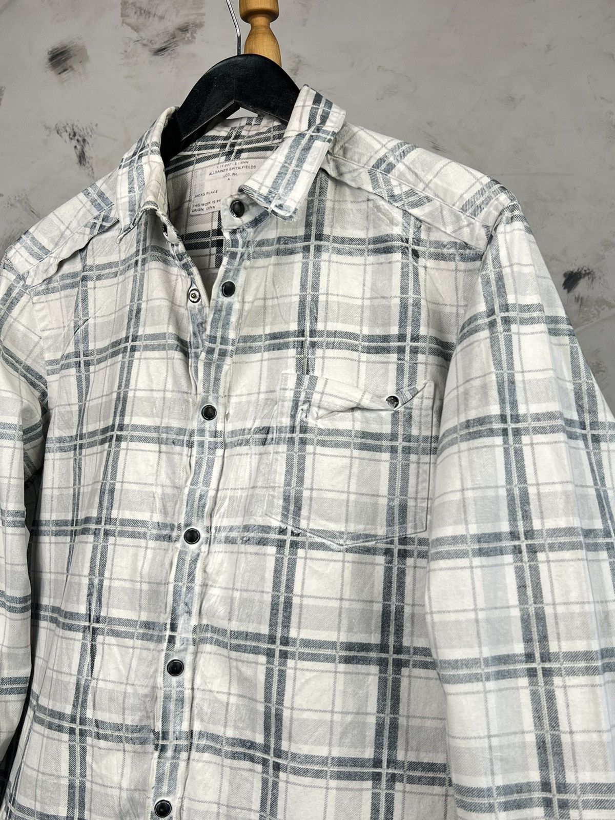 Allsaints Vintage Allsaints Overshirt Button Shirt Size L Size US L / EU 52-54 / 3 - 2 Thumbnail