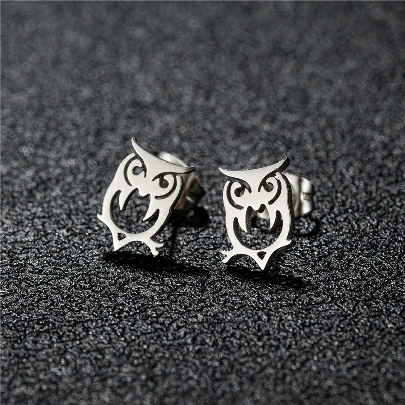 Jewelry Owl Mini Stud Earrings Charm Earring Gift Size ONE SIZE - 1 Thumbnail