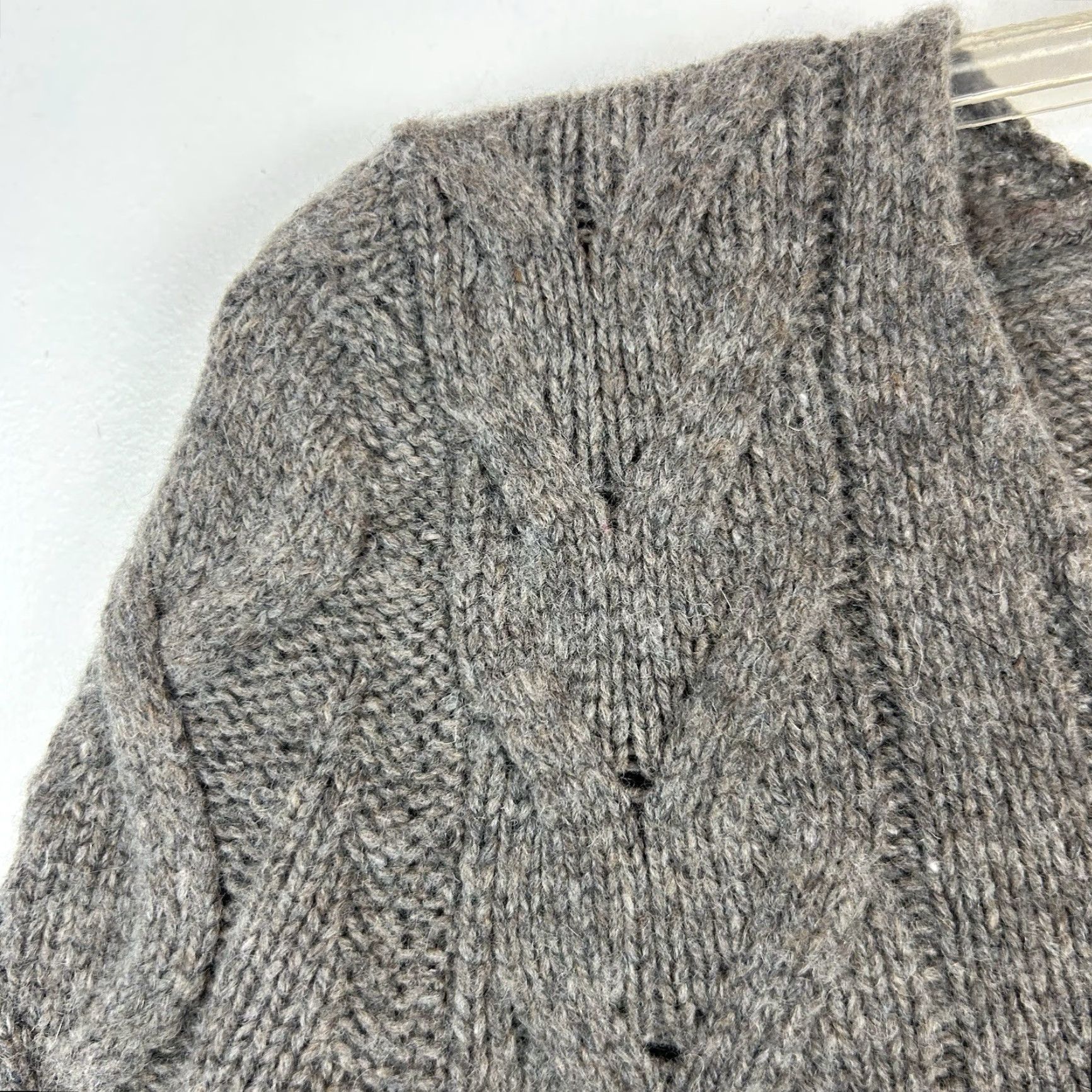 Gap Gap Womens Sweater Pullover V-Neck Knit Cable Gray S Small Wool Alpaca Cotton Blend Classic Menus? Size S / US 4 / IT 40 - 5 Thumbnail