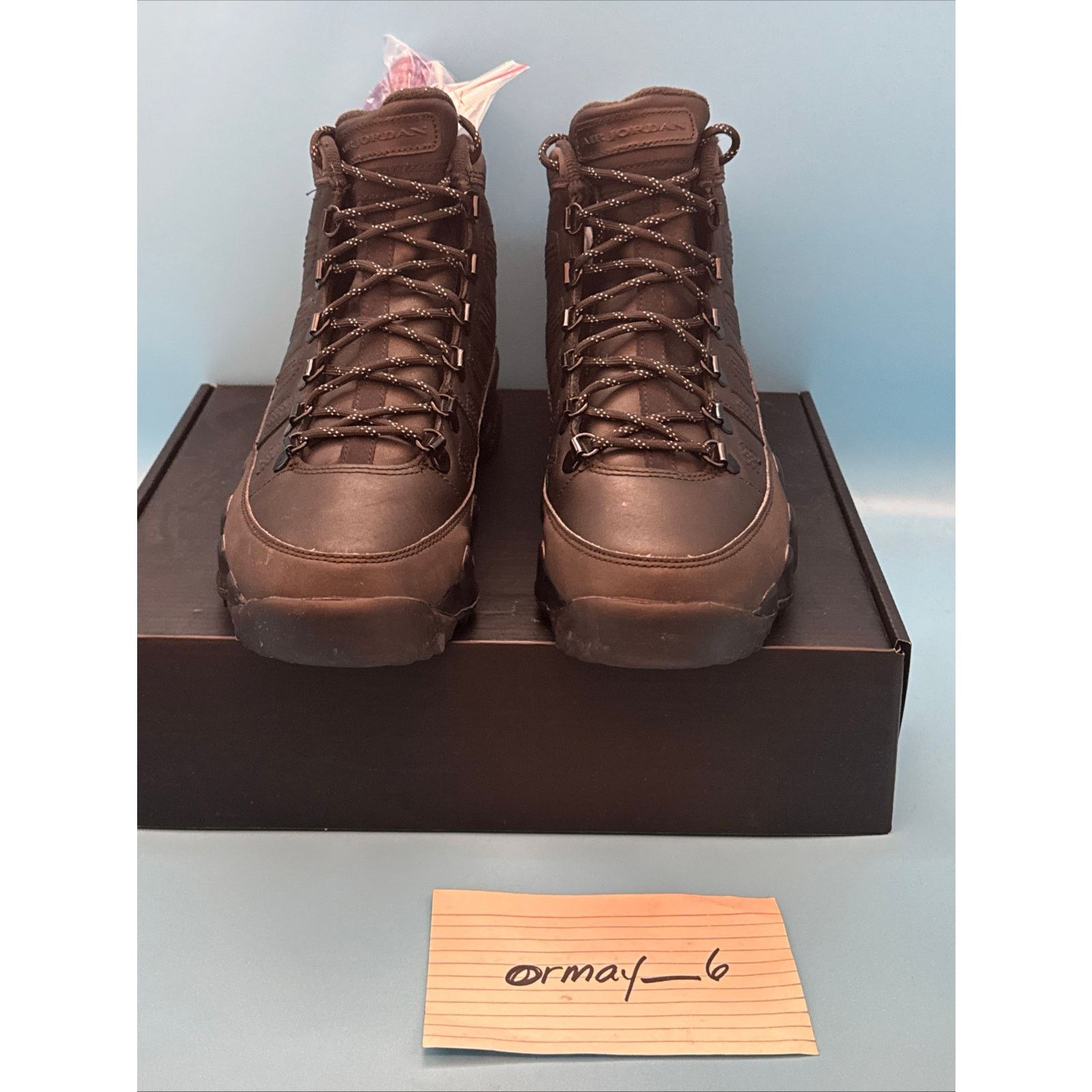 Nike Air Jordan 9 Retro Boot NRG Black Concord m8 Size US 8 / EU 41 - 4 Thumbnail