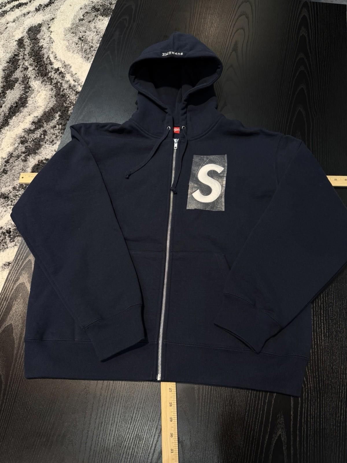 Supreme Supreme S Logo Zip Up Hooded Sweatshirt Navy Blue (M) NEW Size US M / EU 48-50 / 2 - 3 Thumbnail